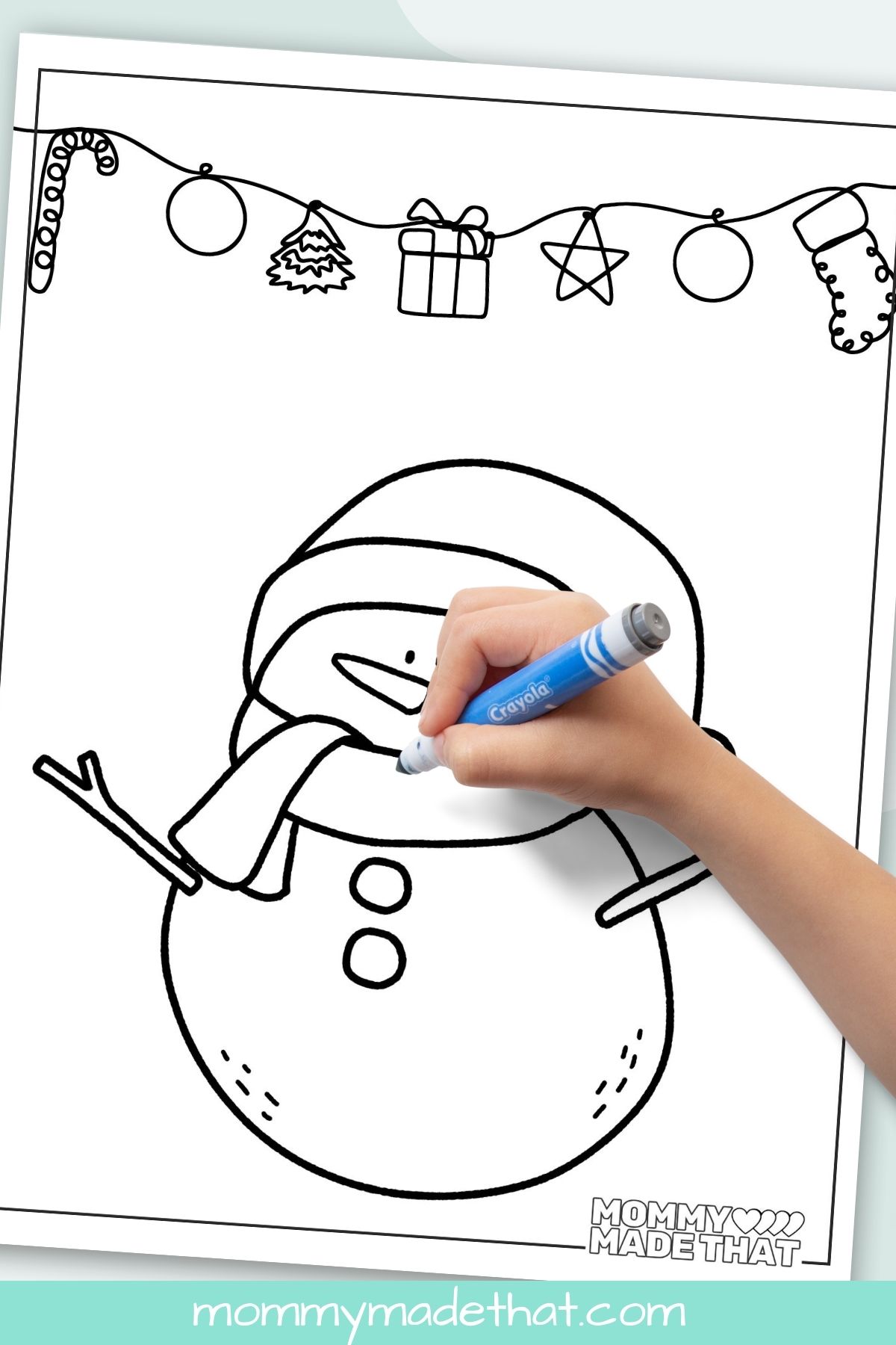 snowman coloring page