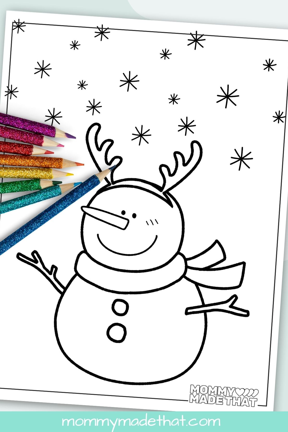 snowman coloring page