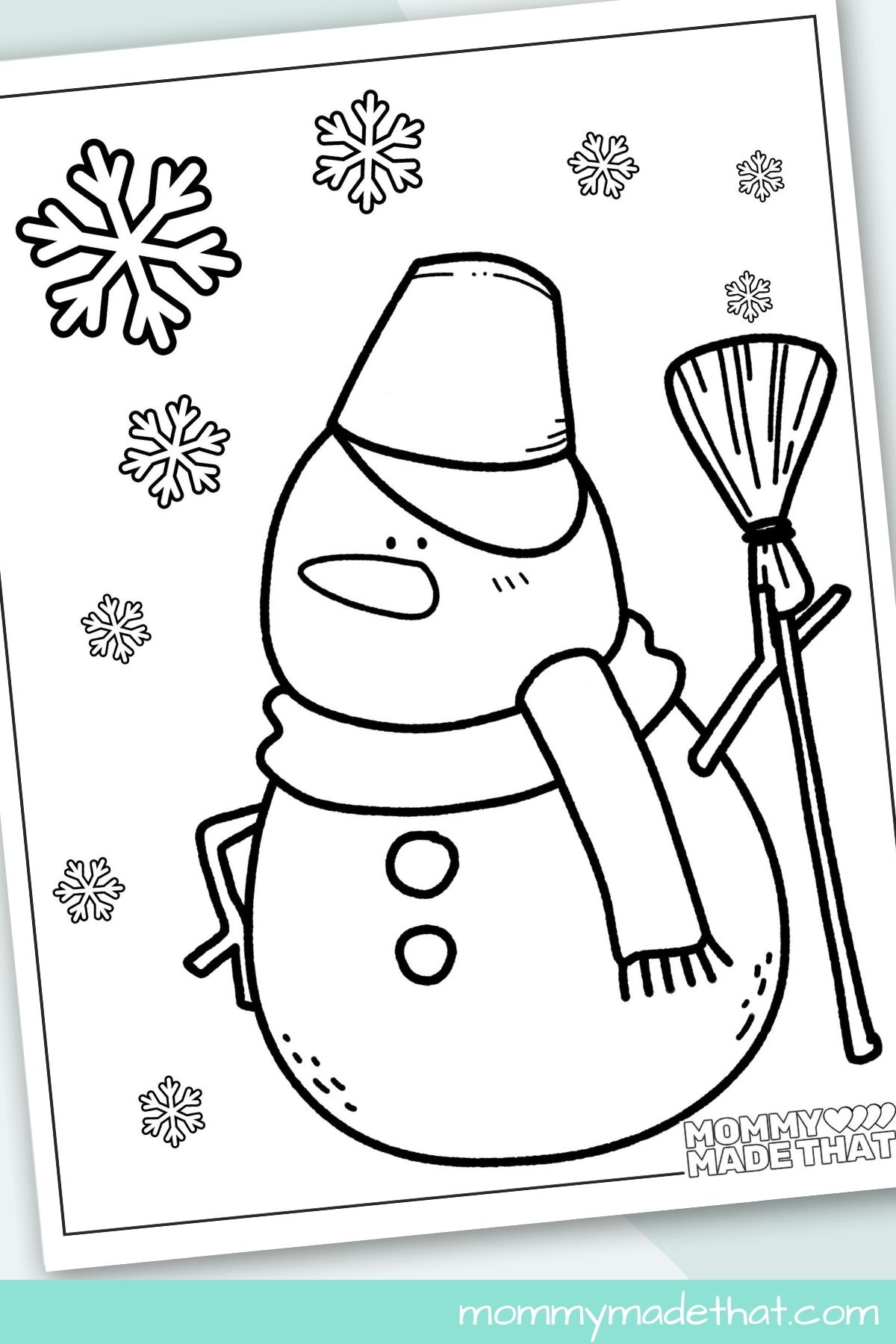 snowman coloring page