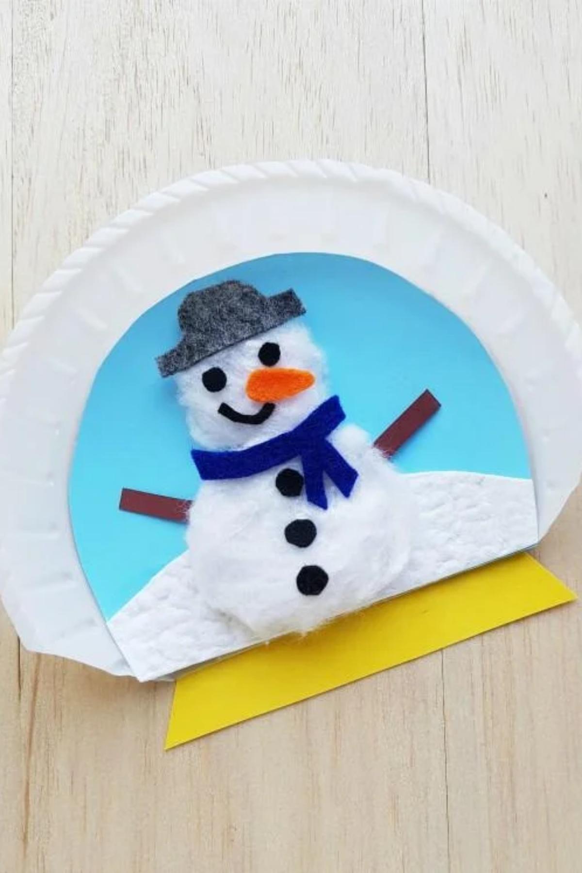 Paper Plate Snowman - Made To Be A Momma