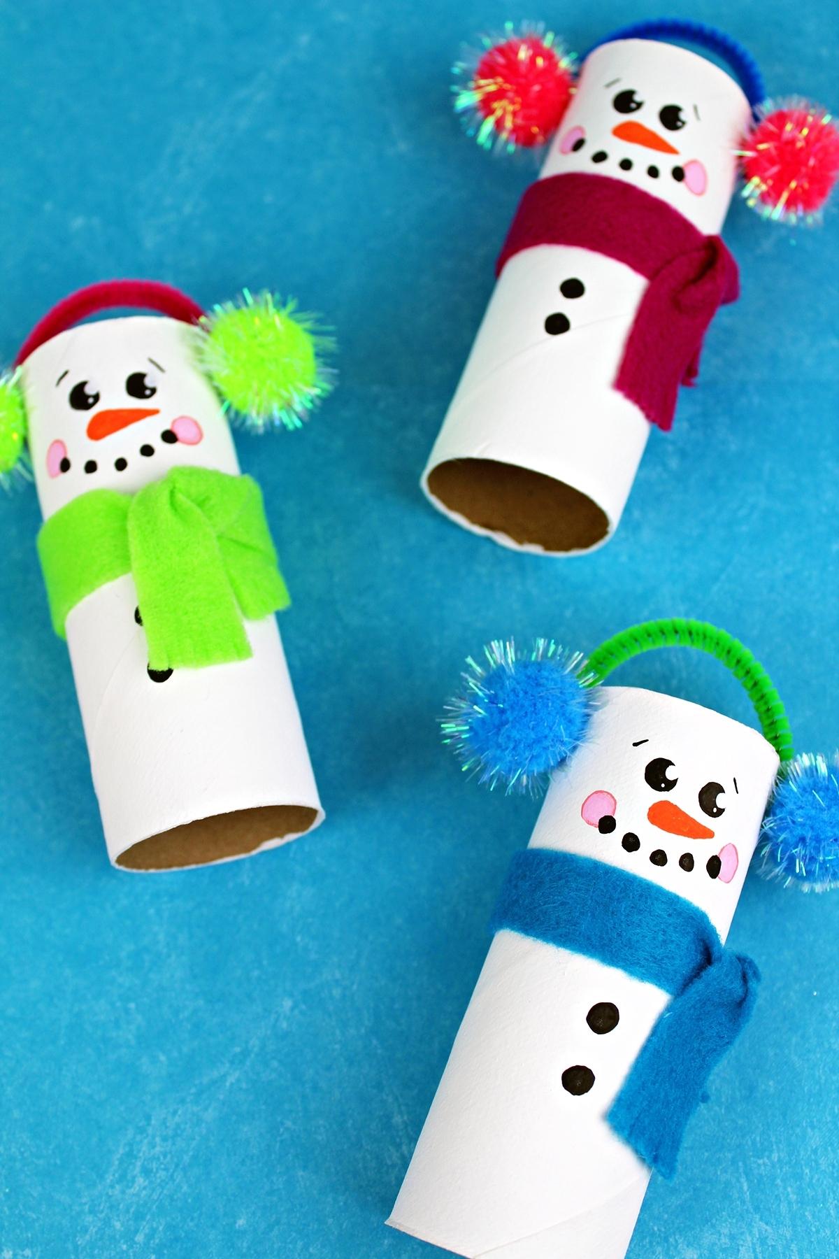 snowman toilet paper roll craft