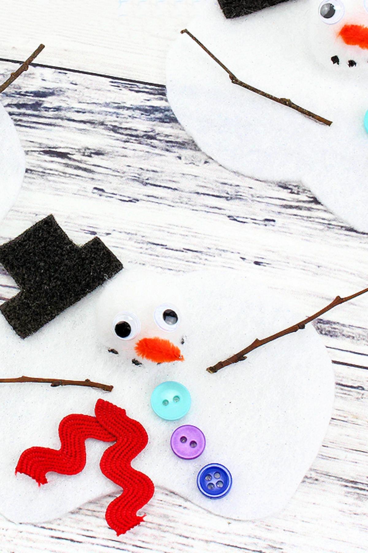 melted snowman crafts for kids