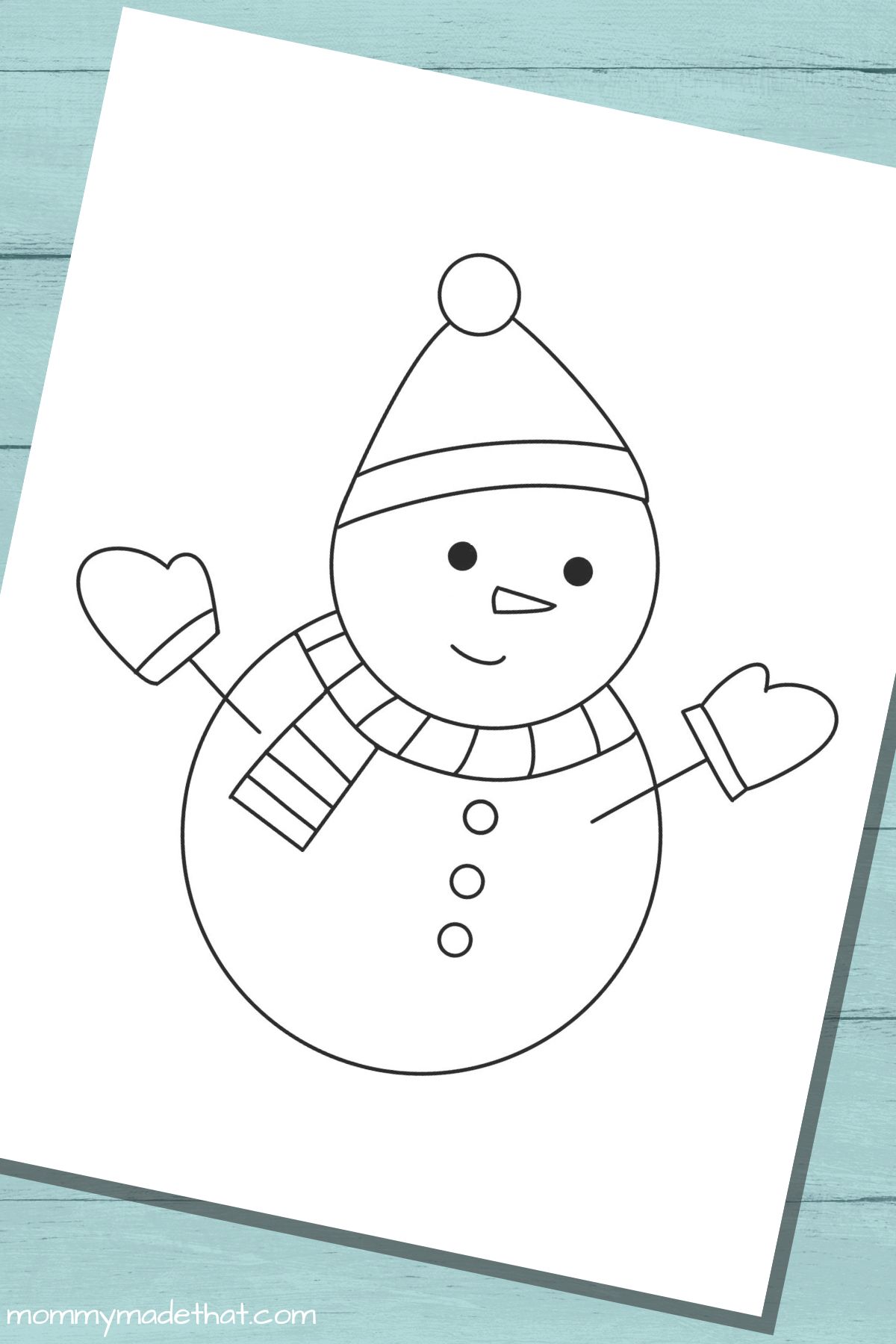 cute detailed snowman printable