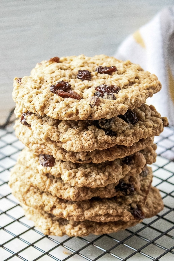 Soft and Chewy Oatmeal Raisin Cookies