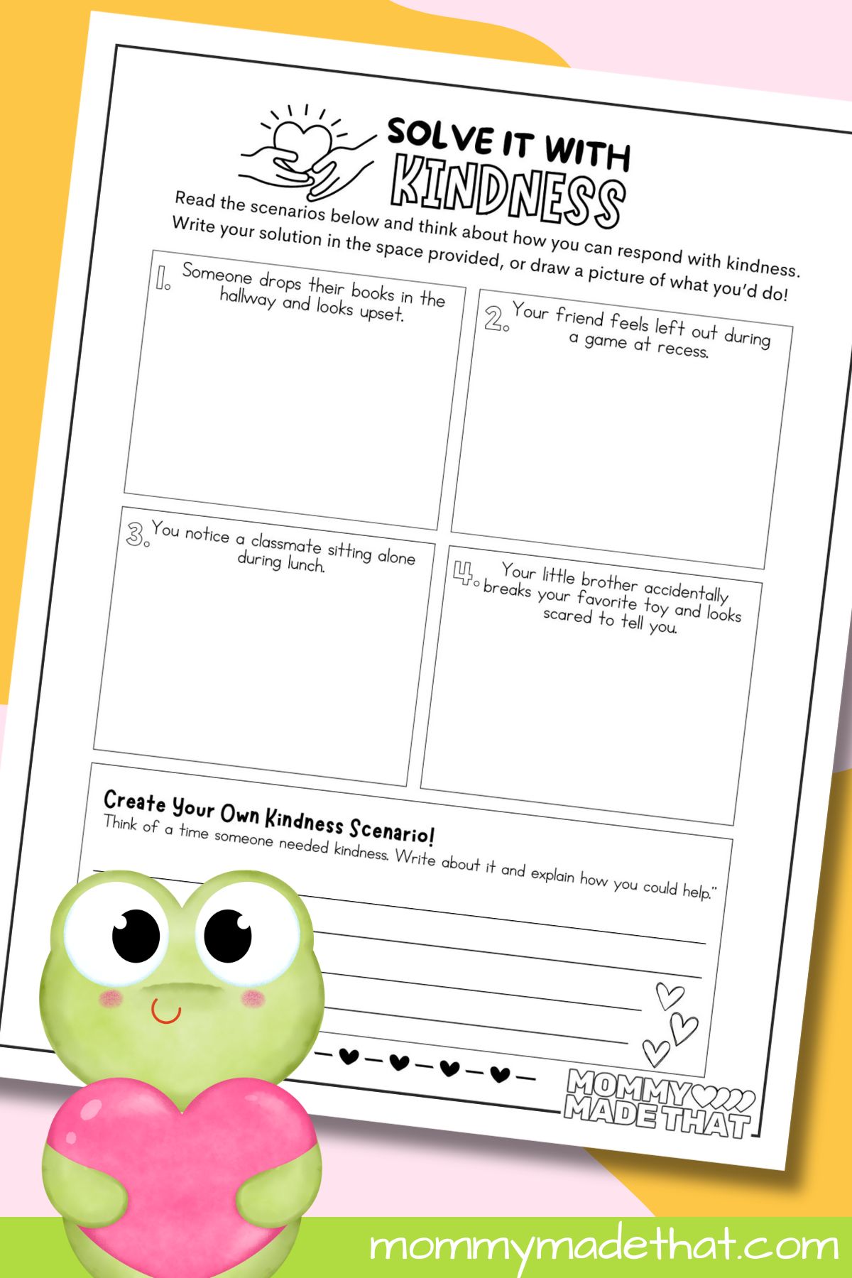 Solve it with kindness worksheet.