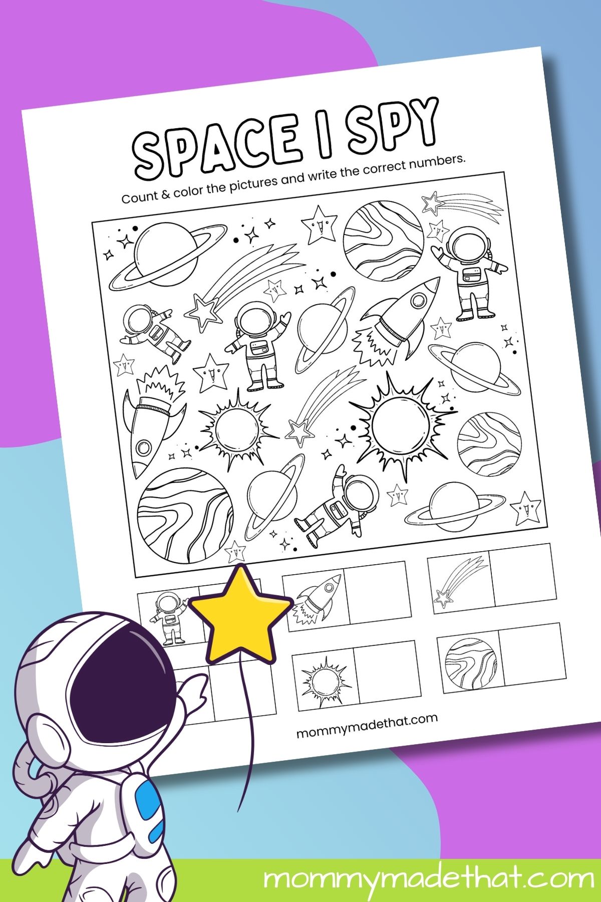 Space I Spy Printable Game