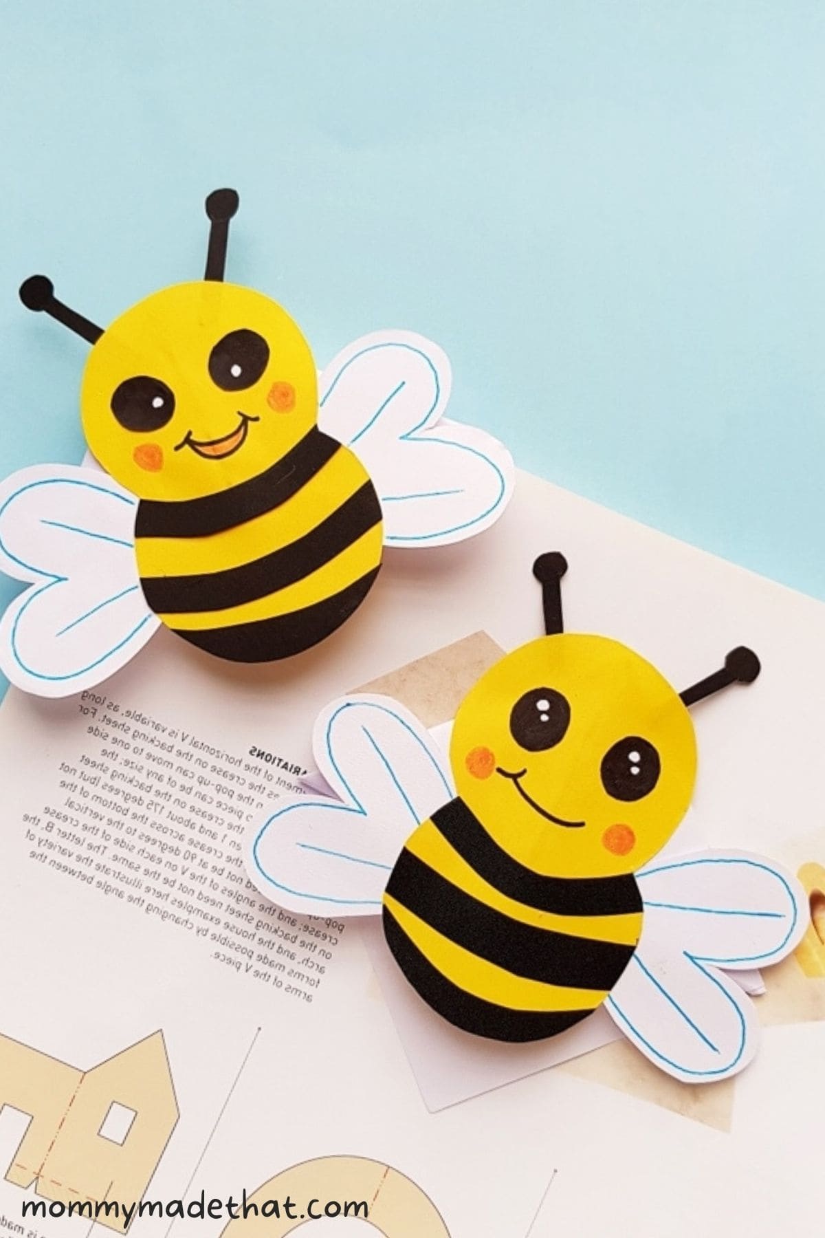 bumble bee bookmark craft