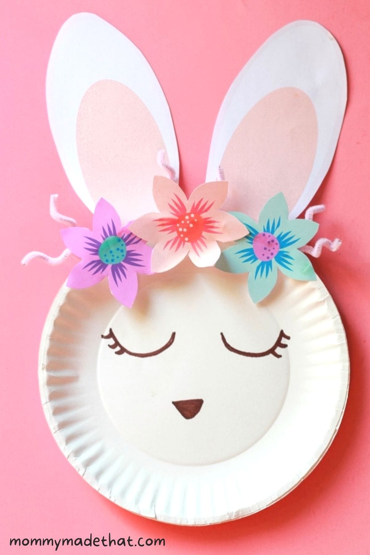 spring paper bunny craft for kids