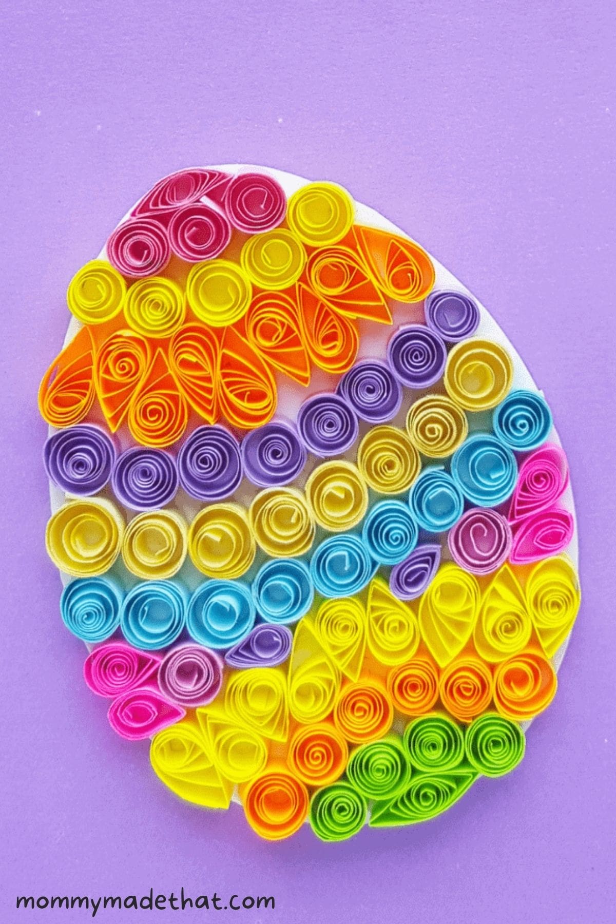 quilled easter egg craft idea for kids