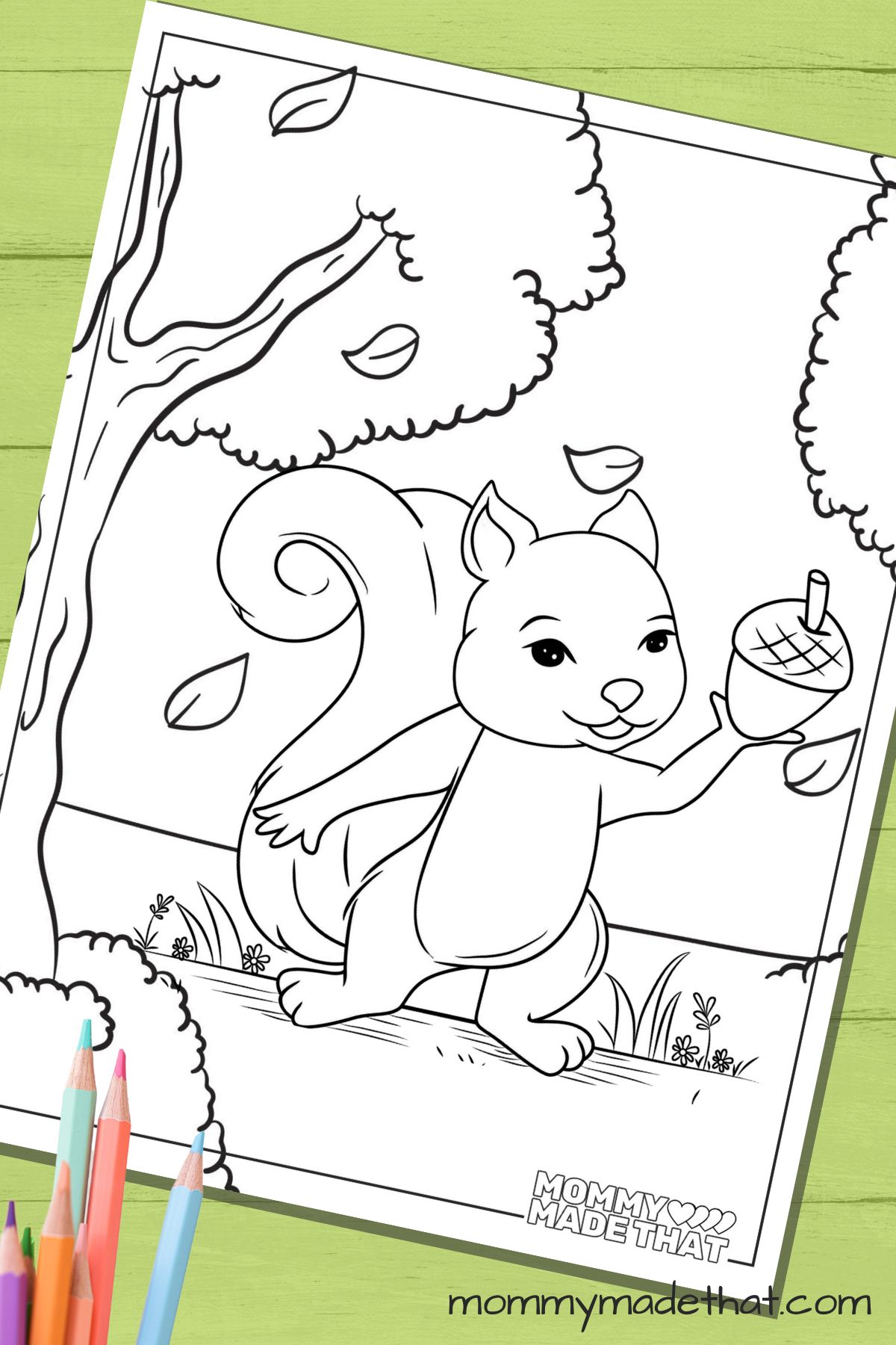 cute squirrel coloring pages