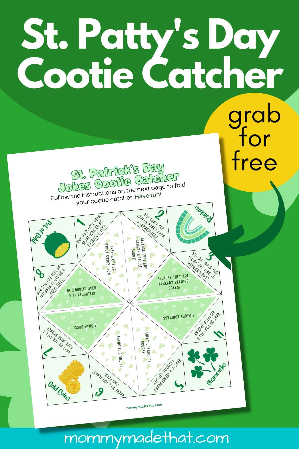 st patricks day cootie catcher