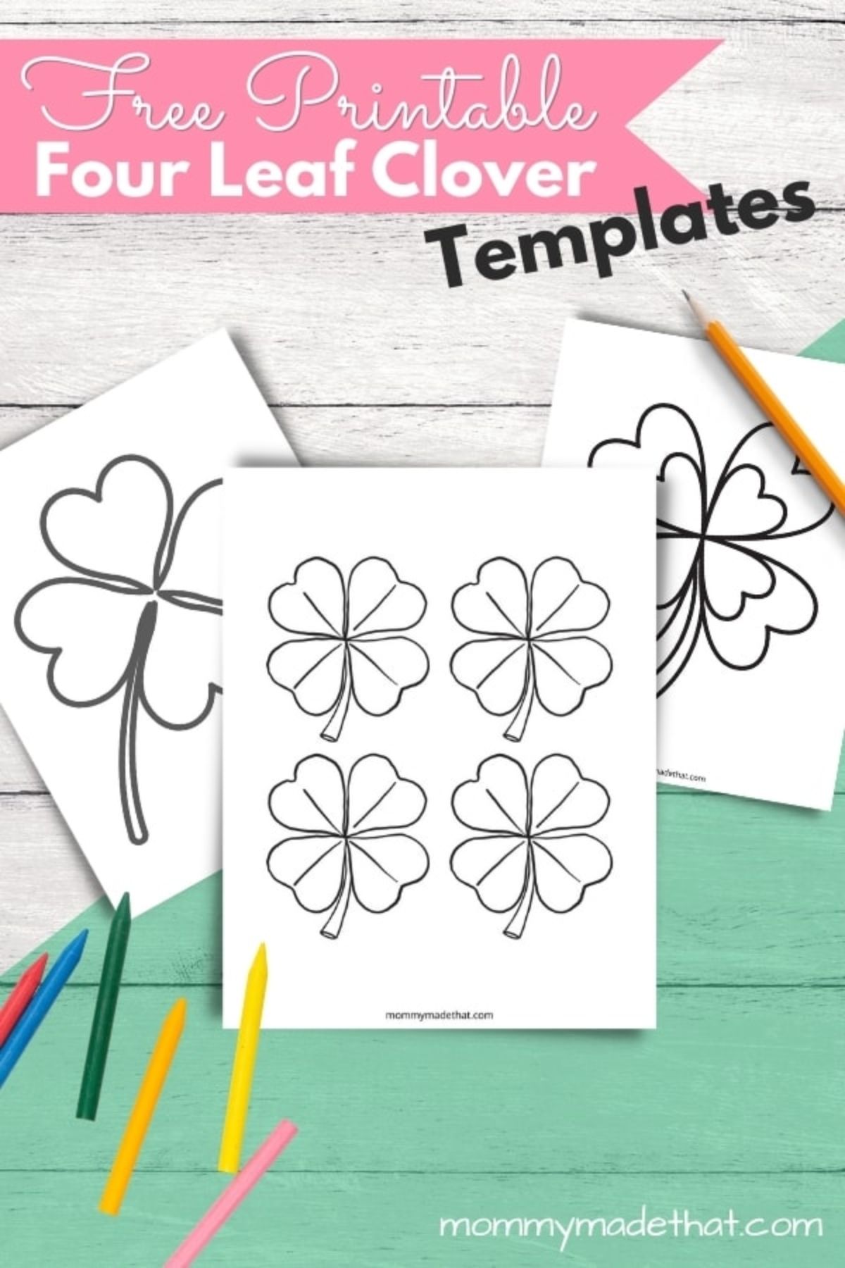 4 leaf clover print outs