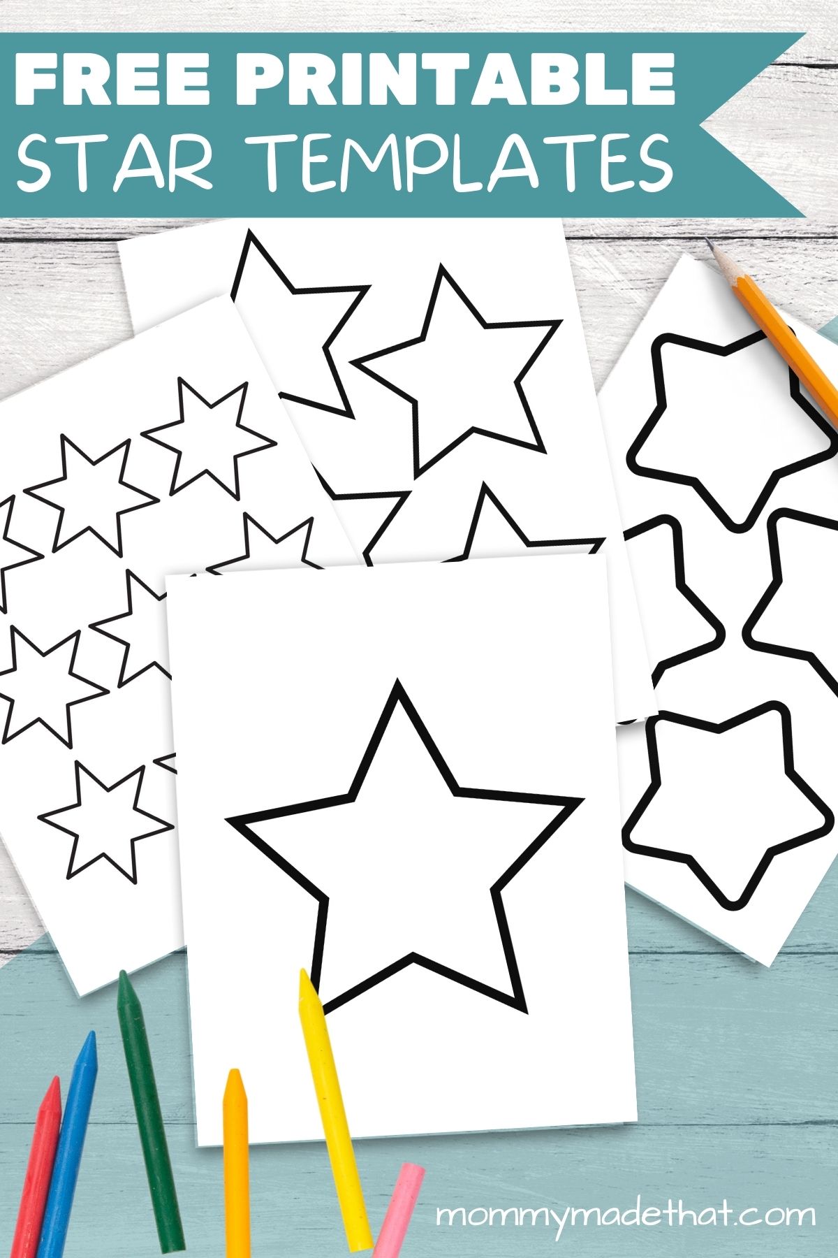 free star outline templates to print