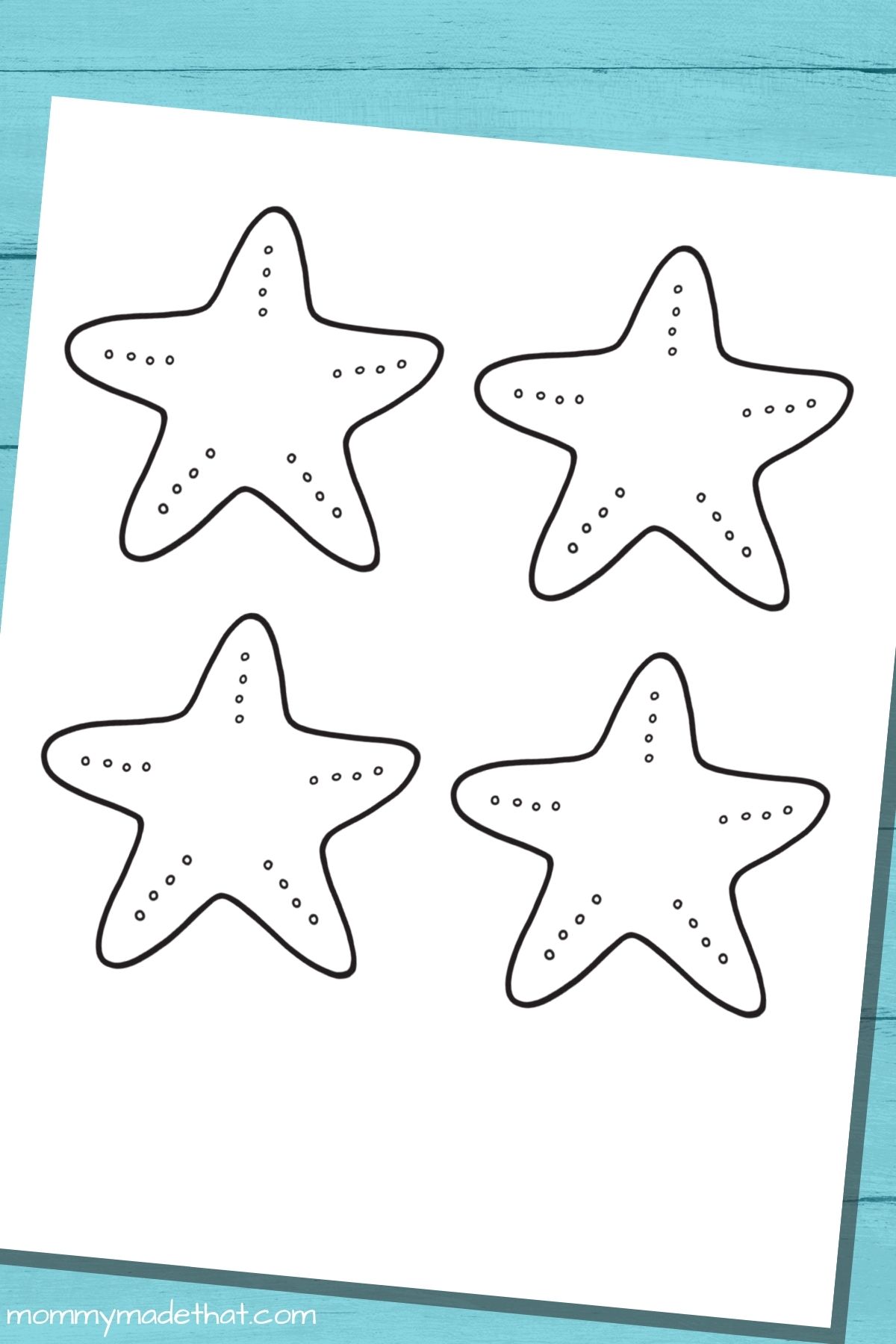 Starfish Template Printable