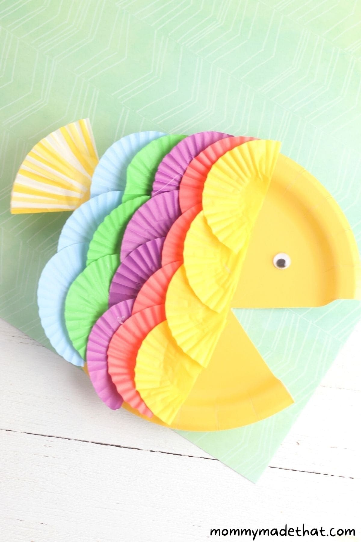 colorful paper plate fish