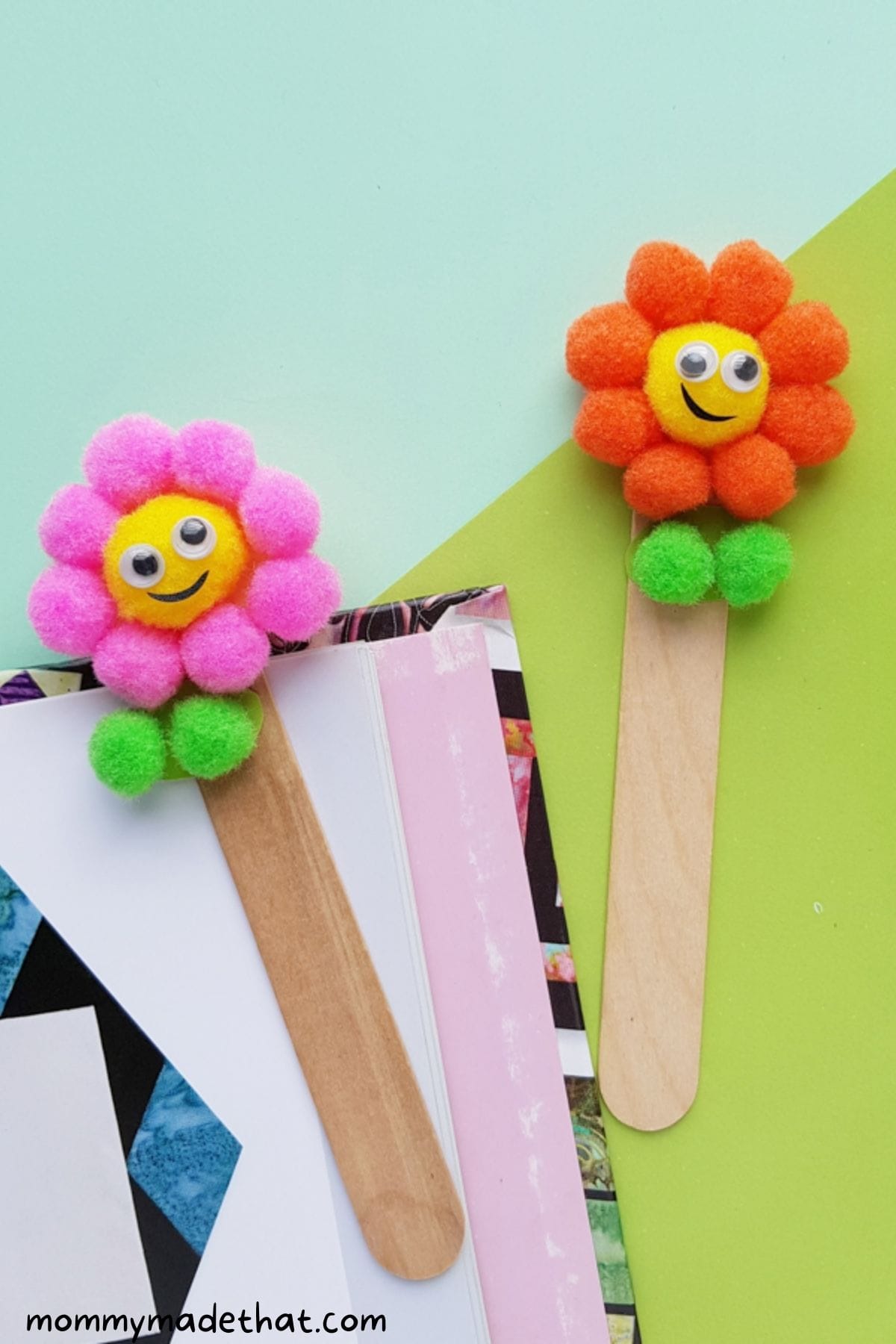 DIY flower bookmark 