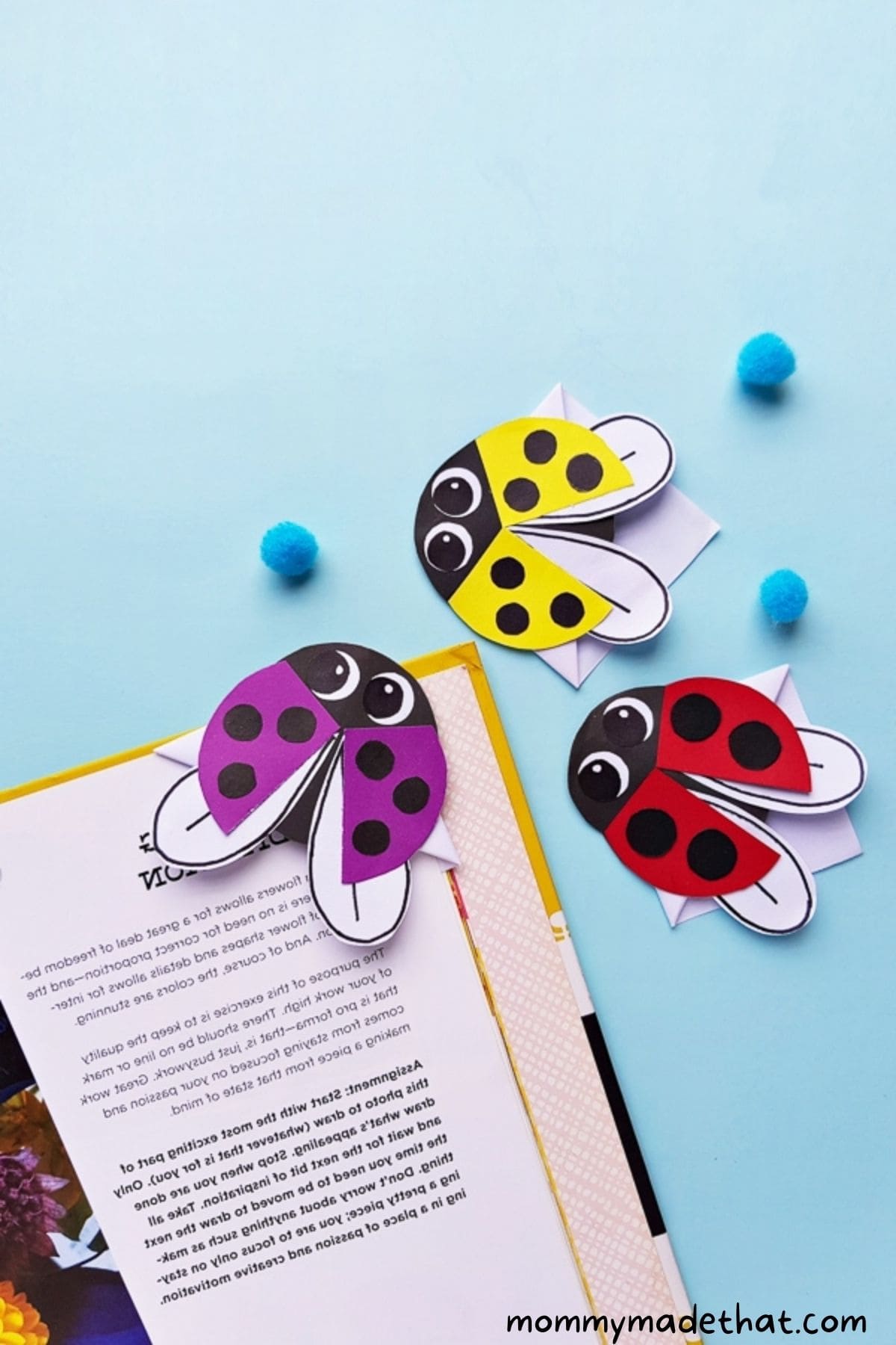 lady bug bookmarks