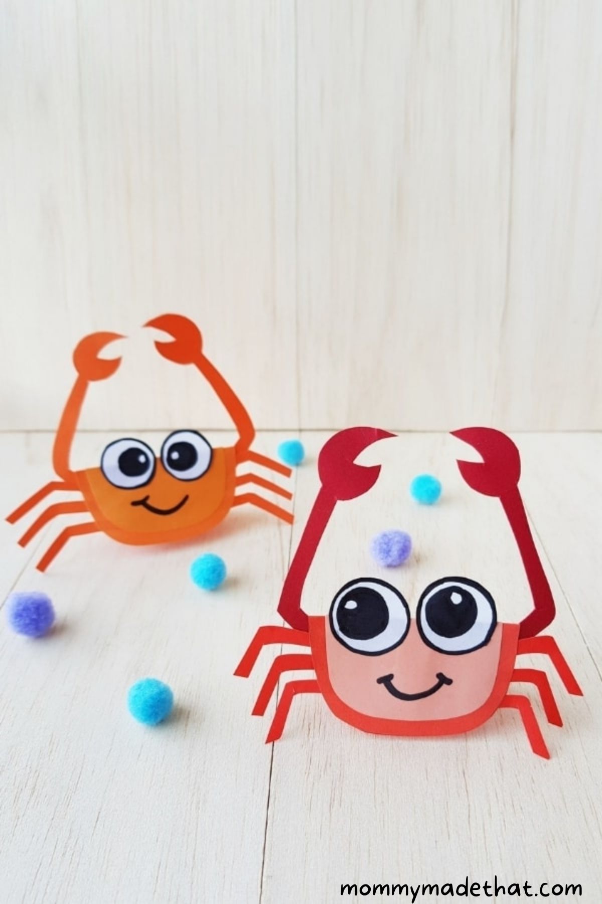 summer paper crabs craft for kids