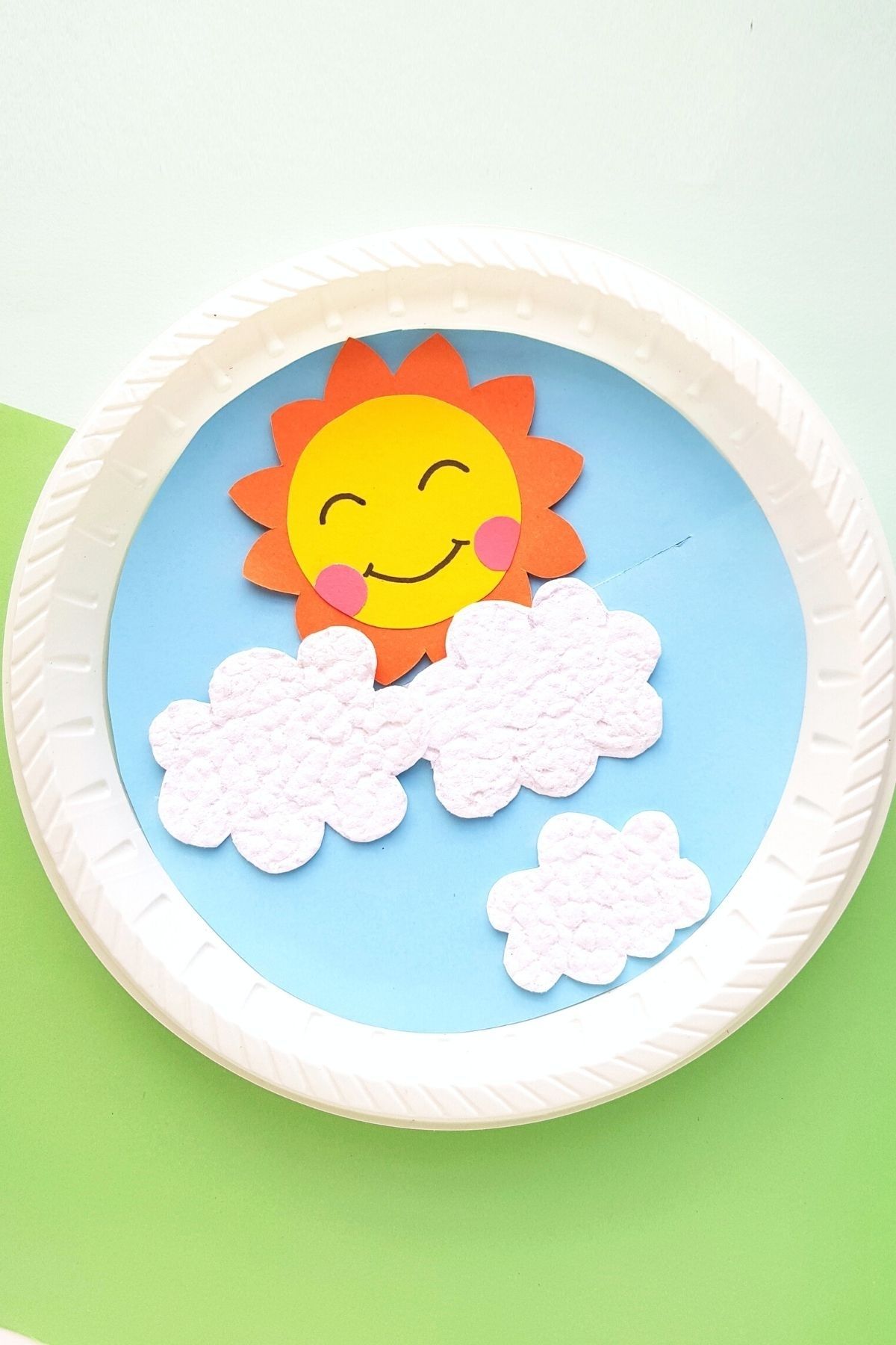 paper plate sun craft for summer