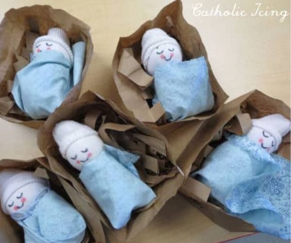 baby jesus doll made from socks