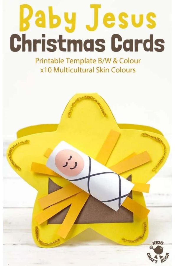 Baby Jesus Card Sunday School Christmas Craft