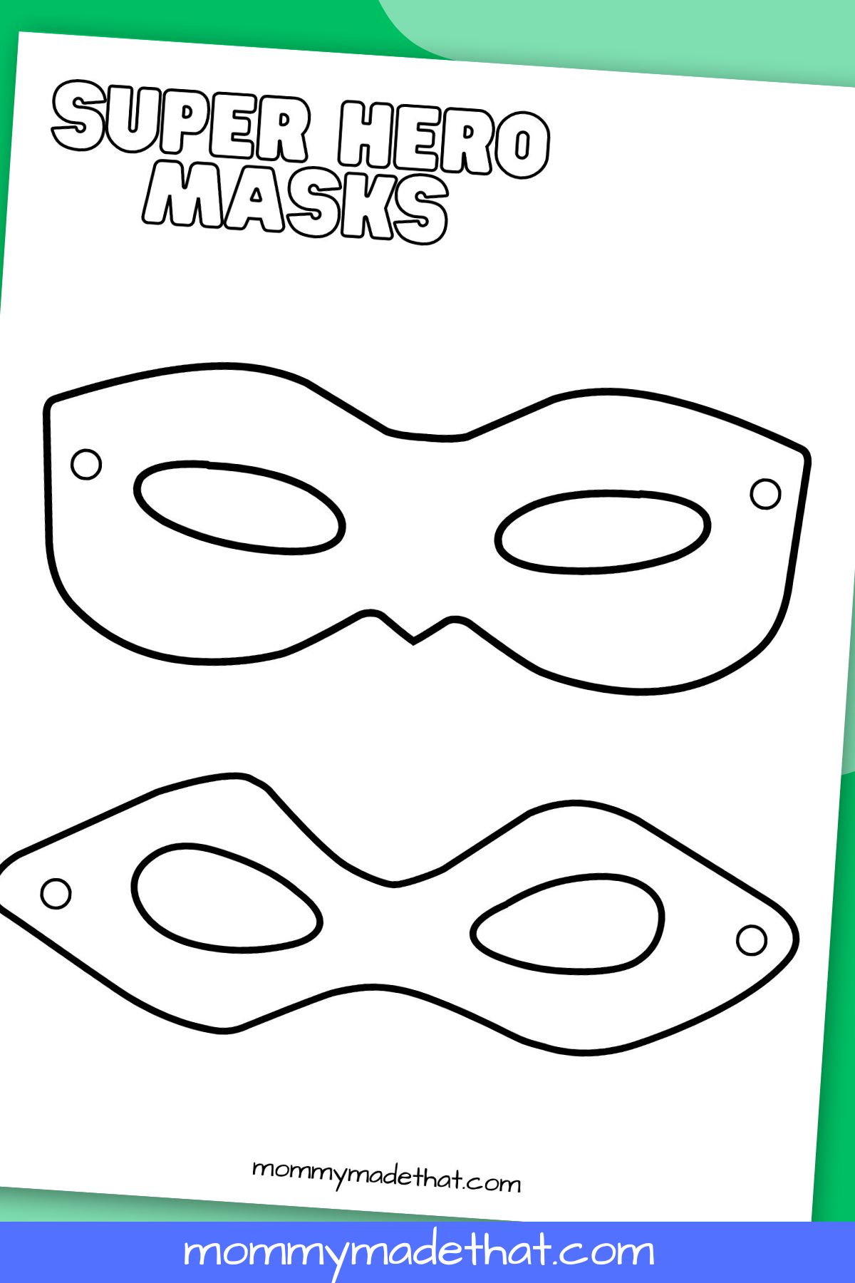 printable superhero mask templates