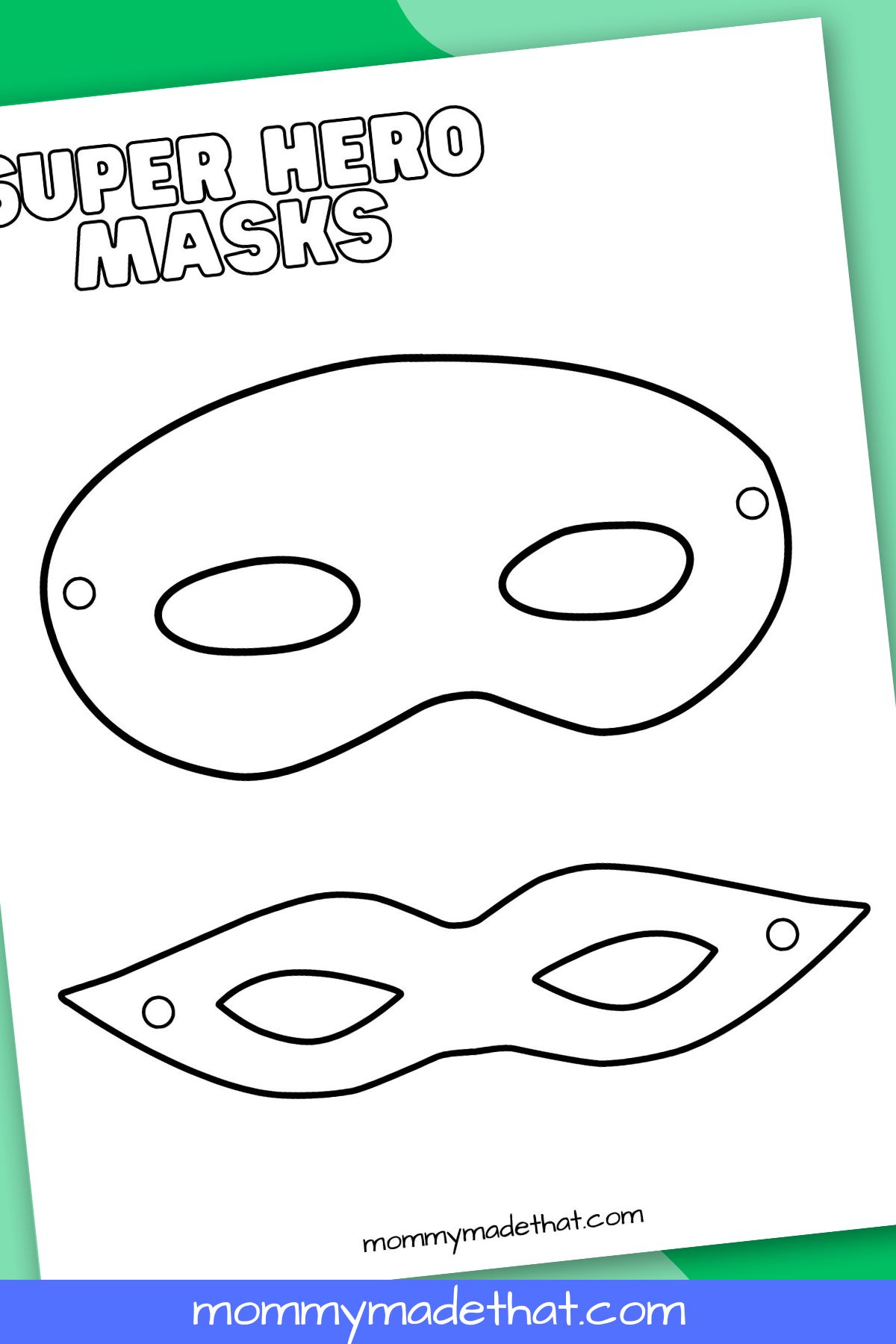 printable superhero masks