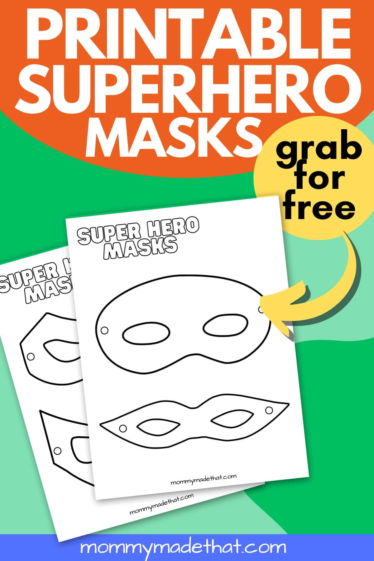 printable superhero masks