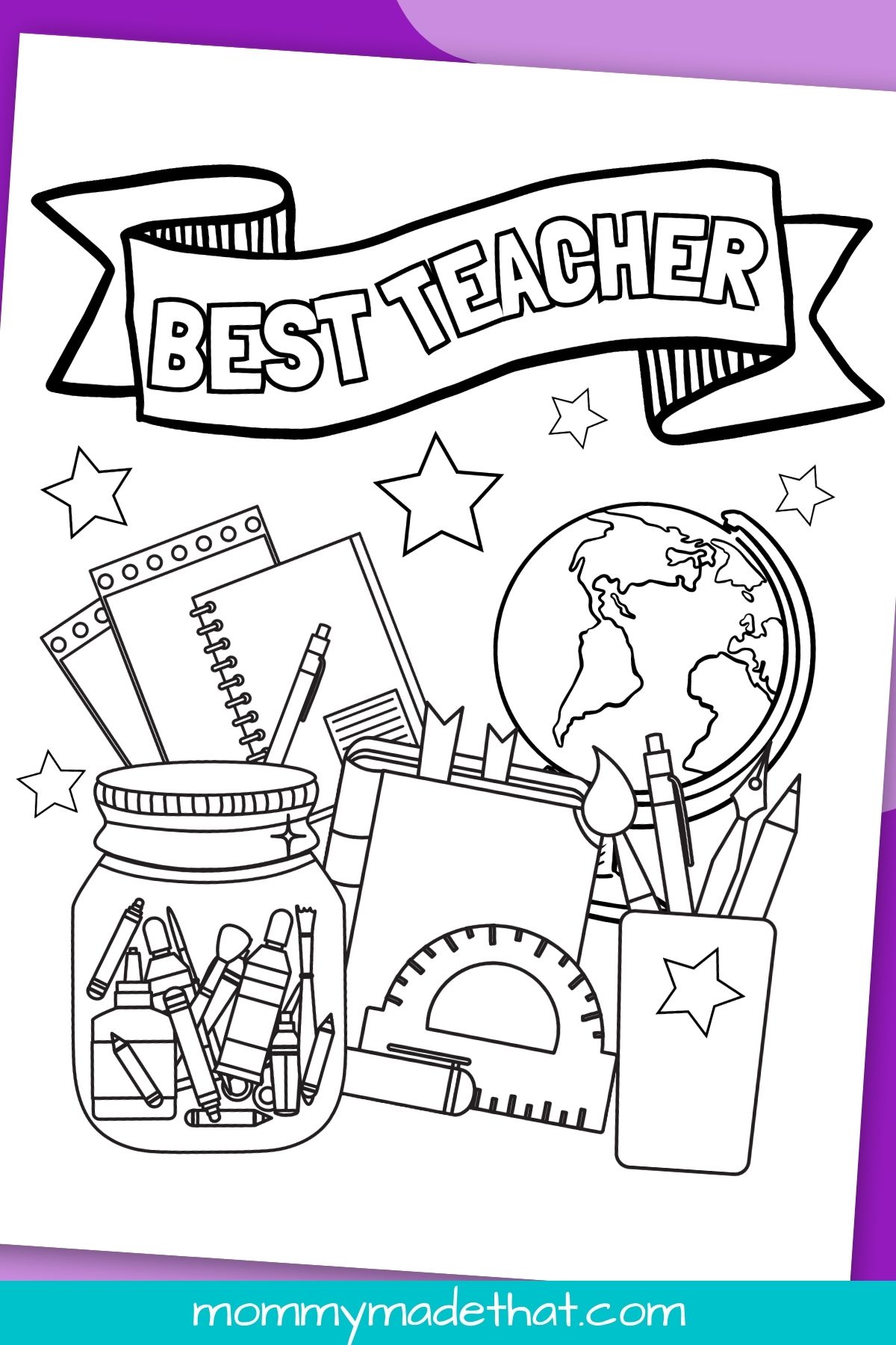 best teacher coloring page