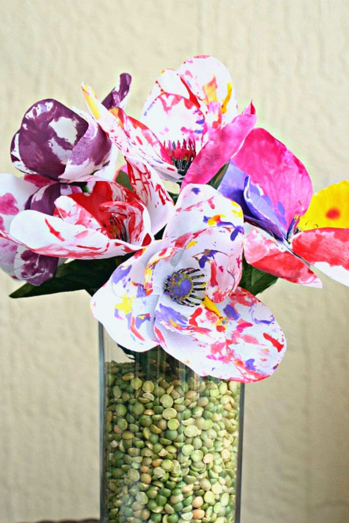 painted flower craft for teacher appreciation gift