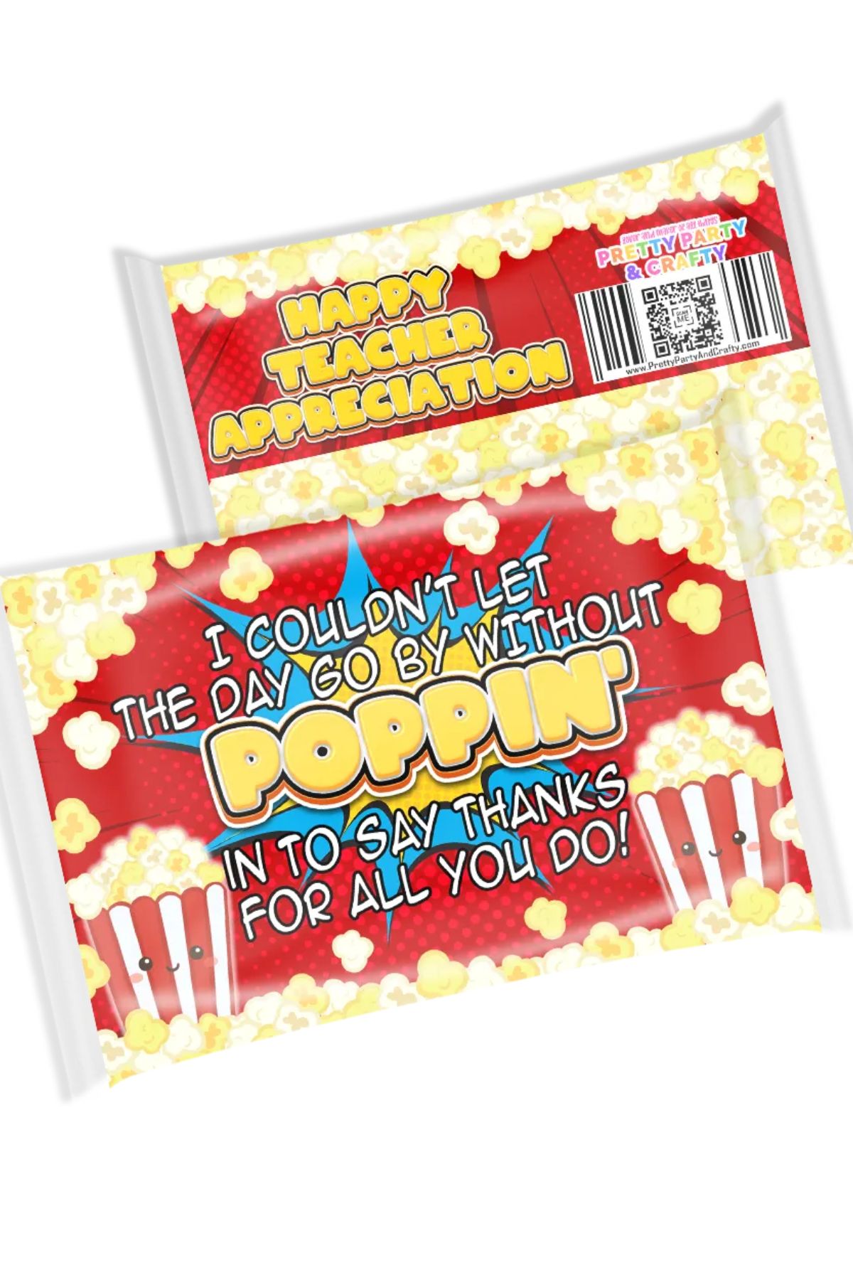 printable popcorn teacher gift 