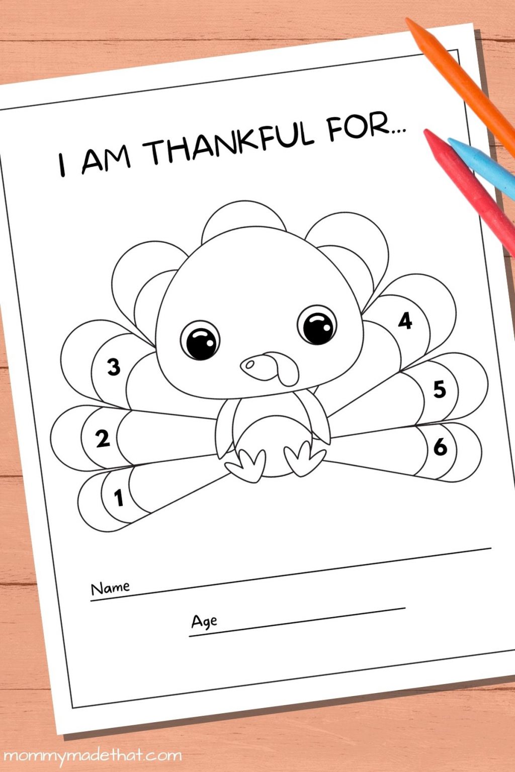 Thankful Turkey Printable Thankful turkey printable