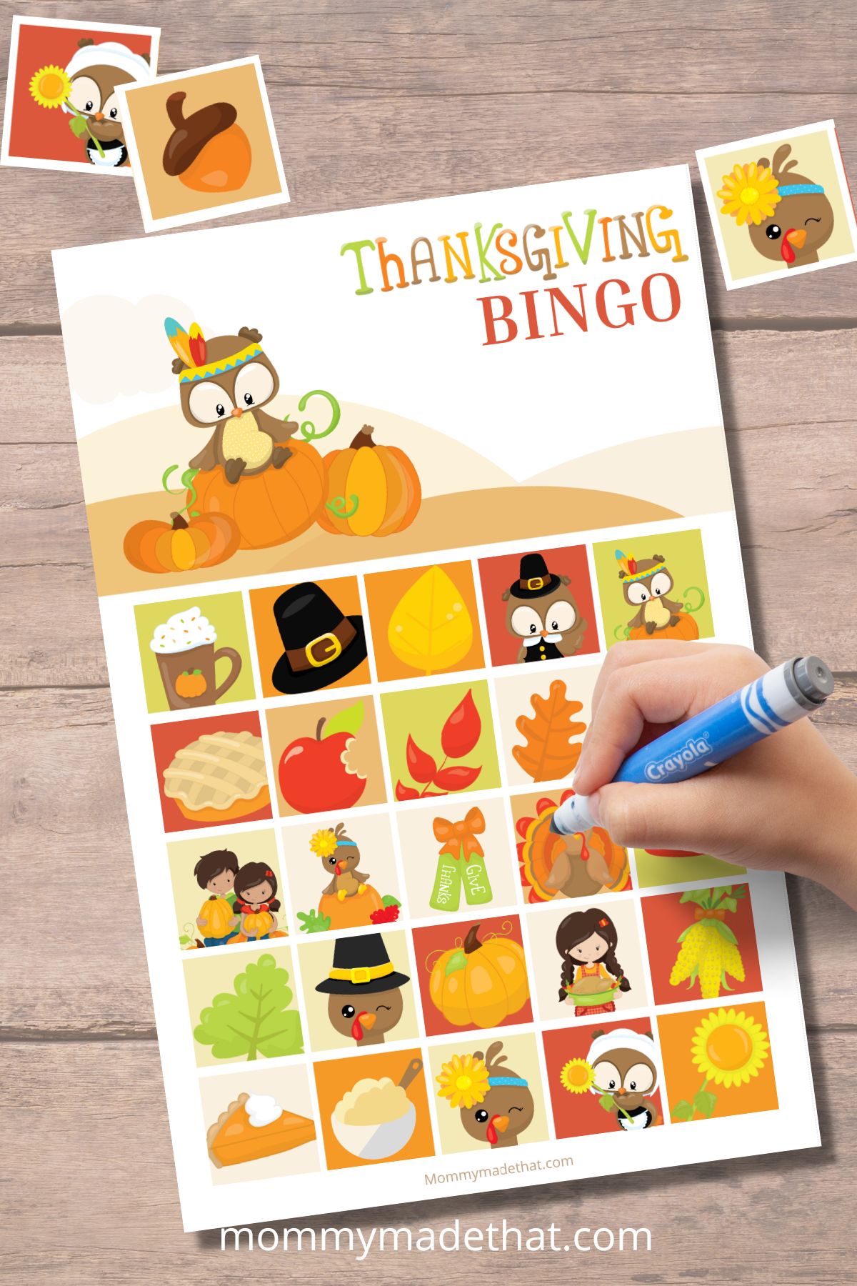 Thanksgiving Bingo (Cute Free Printable Cards)