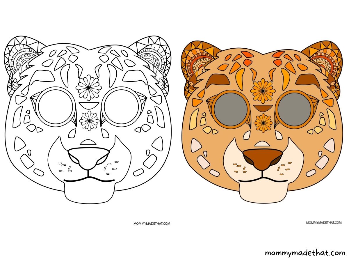 printable tiger face template
