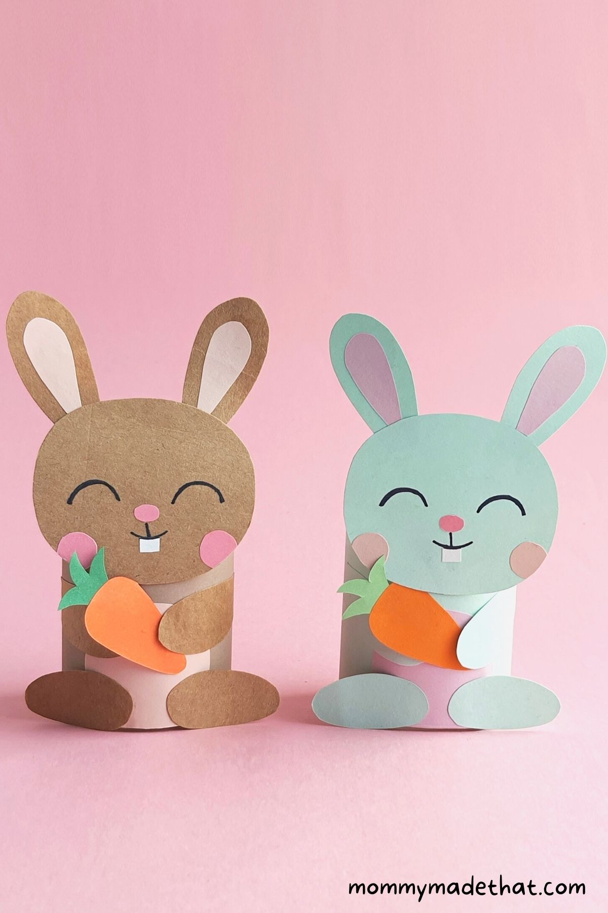 toilet paper roll Easter craft bunnies