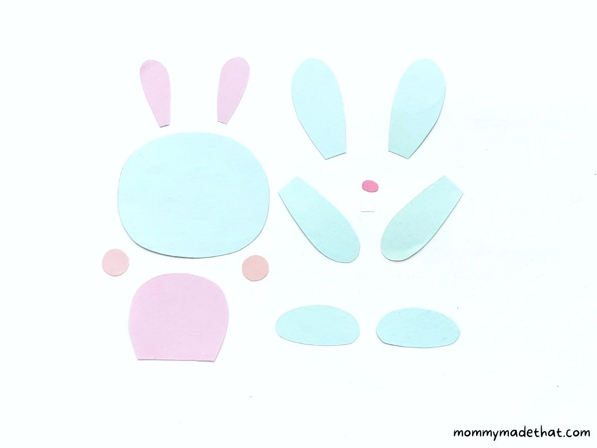 bunny pieces cut out