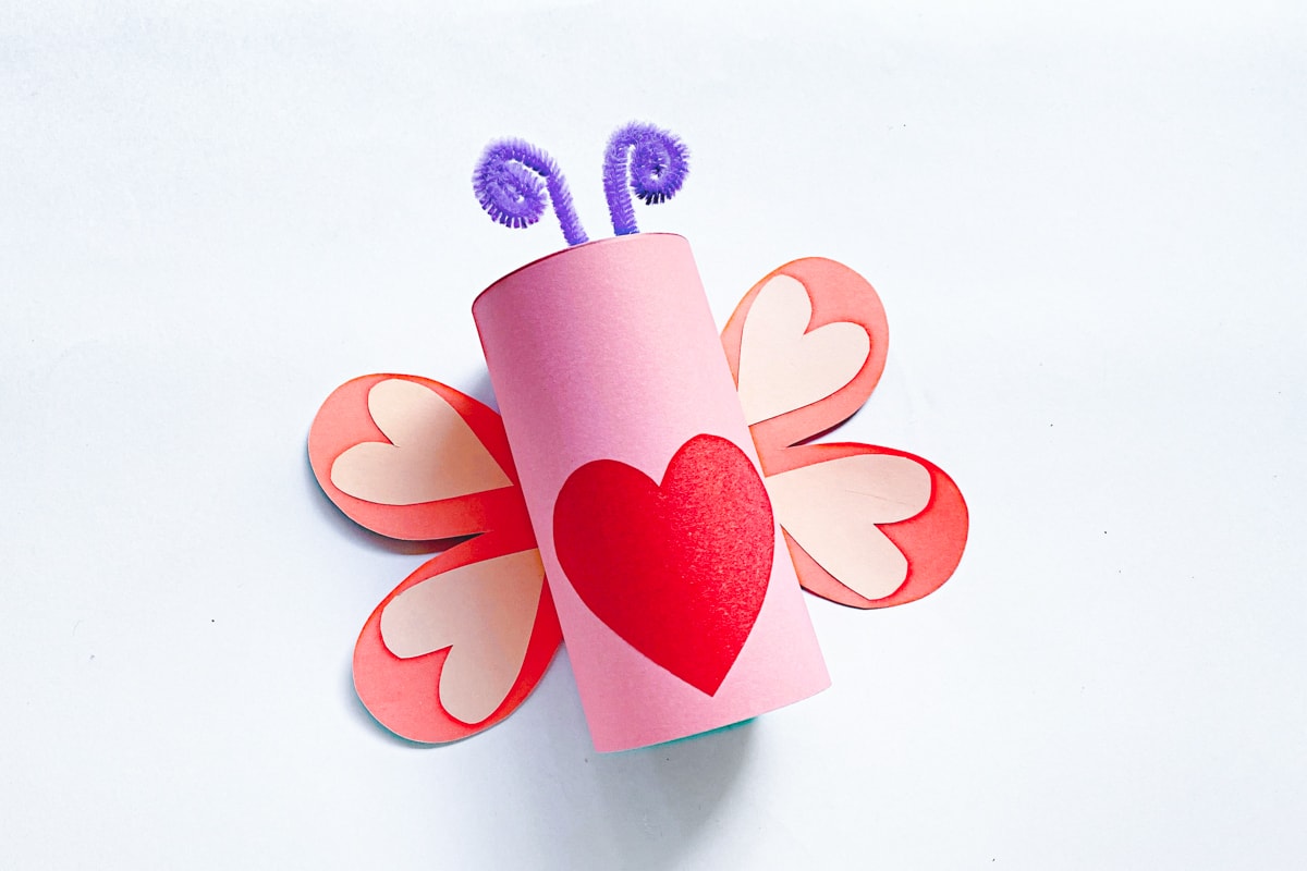 Paper roll butterfly