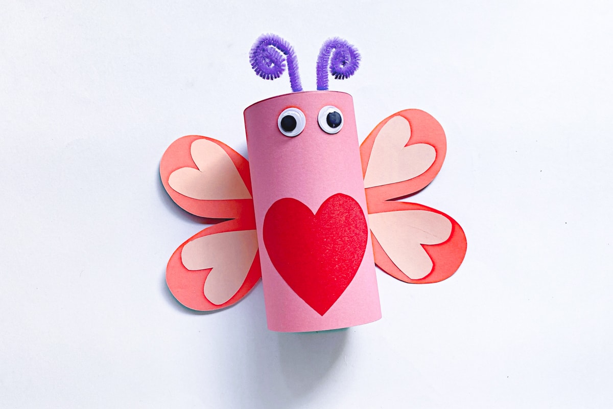 adding eyes to butterfly craft