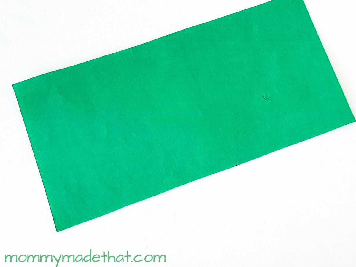 rectangle piece of green paper