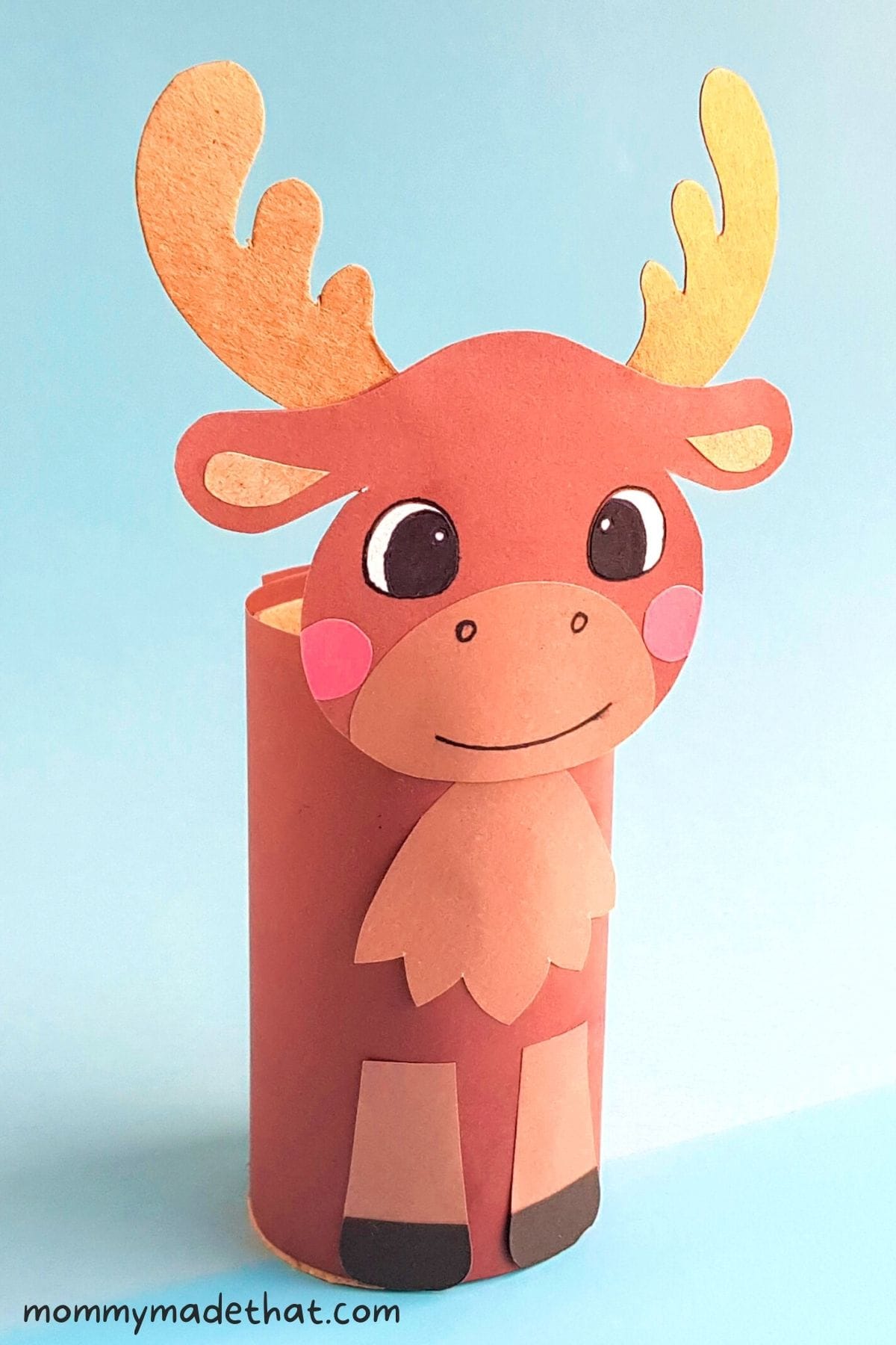 Adorable Toilet Paper Roll Moose Craft (+Free Template)