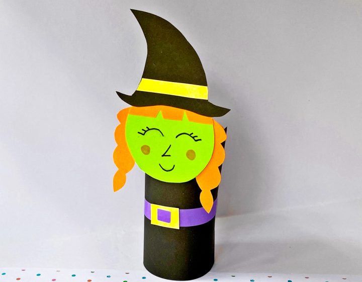 Toilet Paper Roll Witch Craft for Halloween