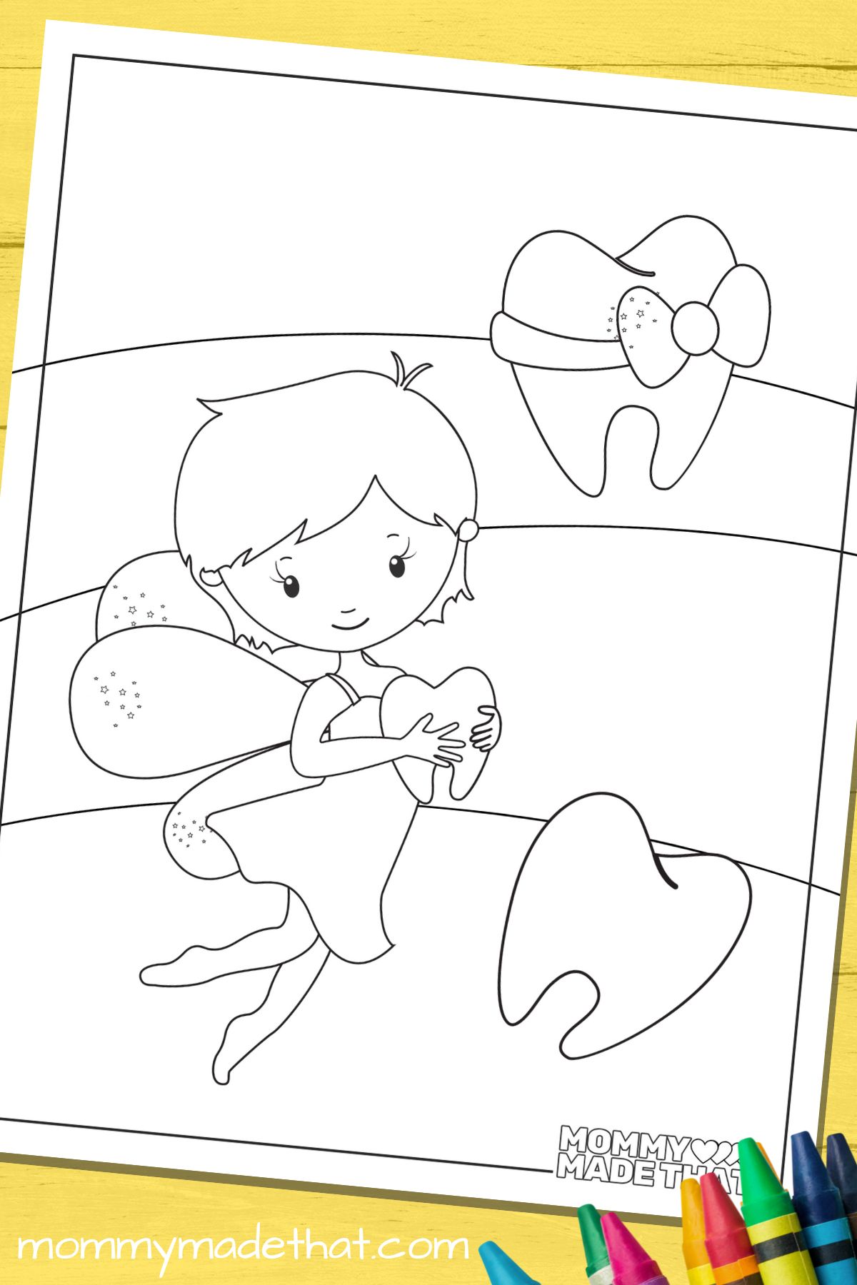 tooth fairy coloring page