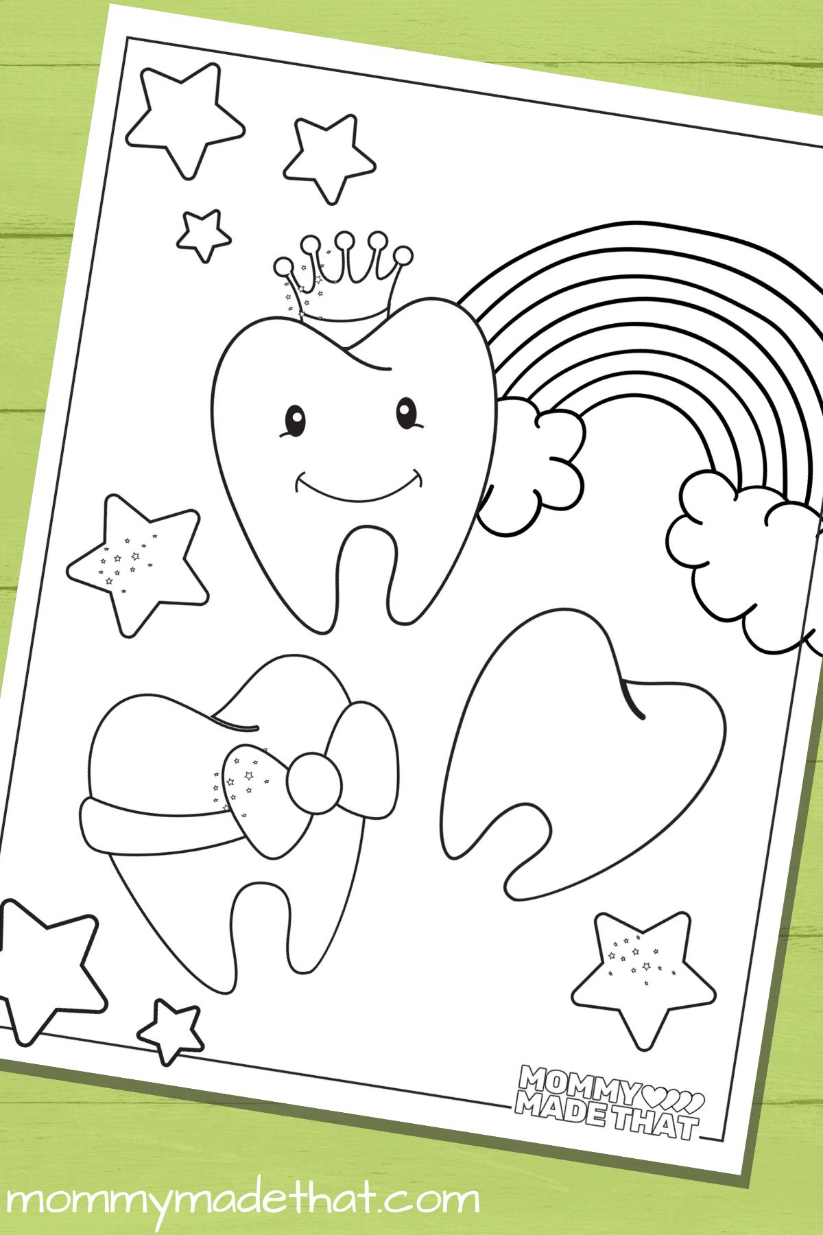 tooth fairy coloring page