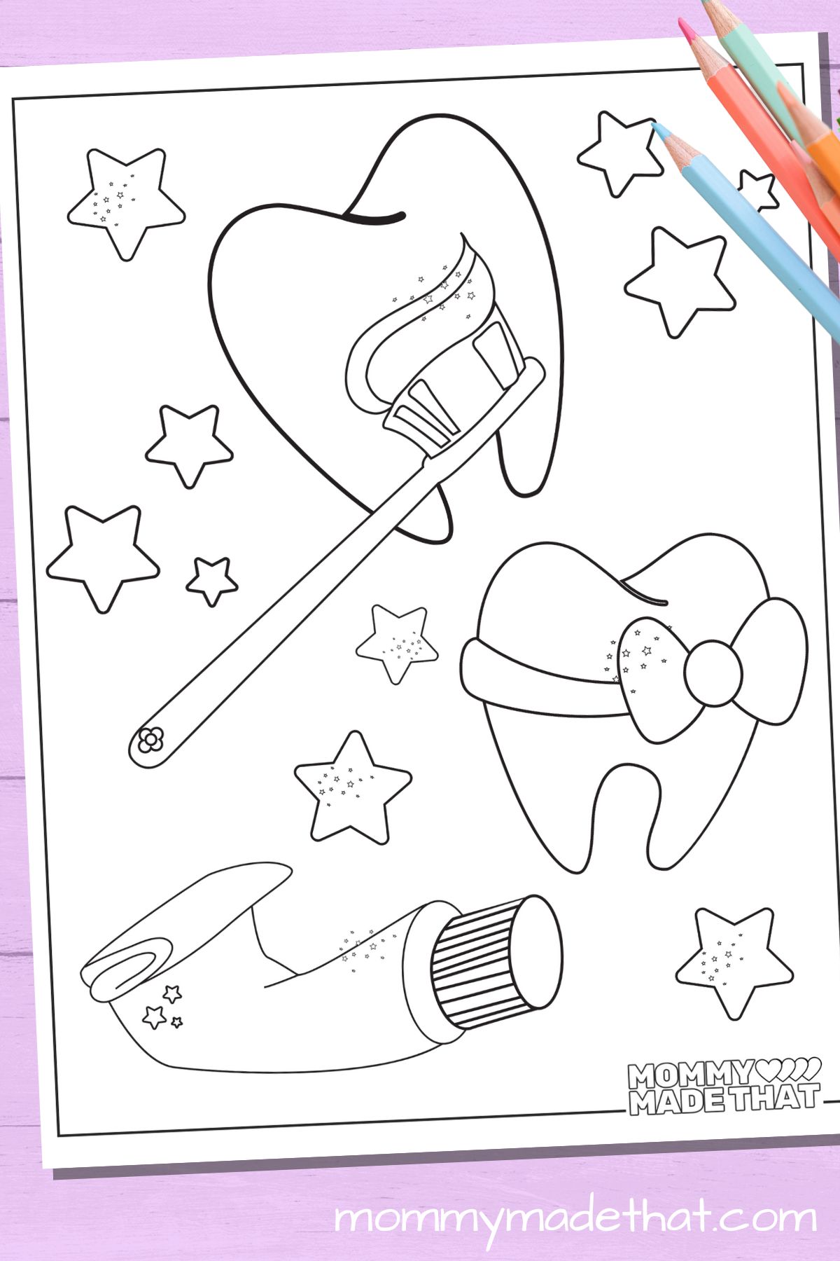 tooth fairy coloring page