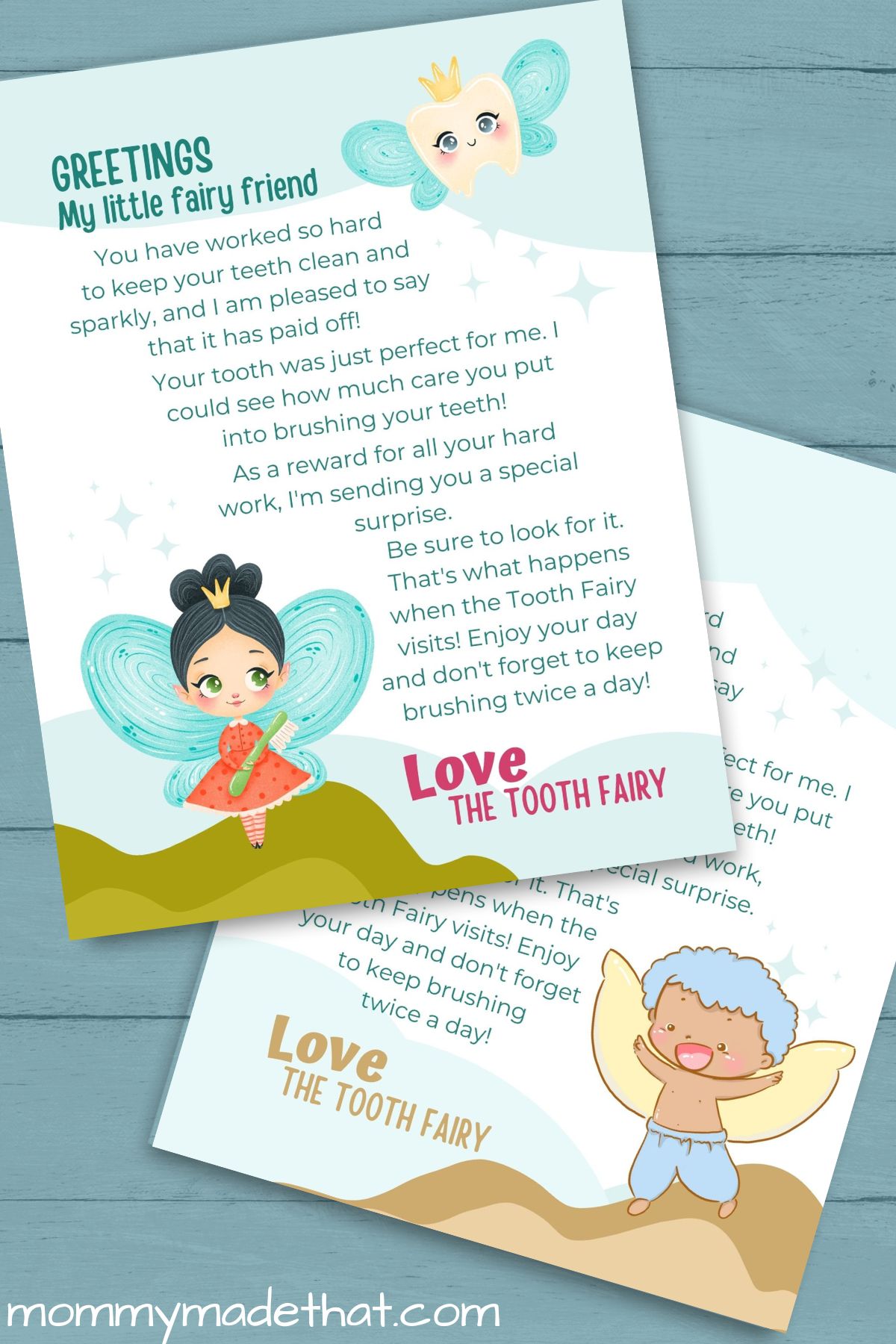 Printable Tooth Fairy Letters (Lots of cute free printables!)