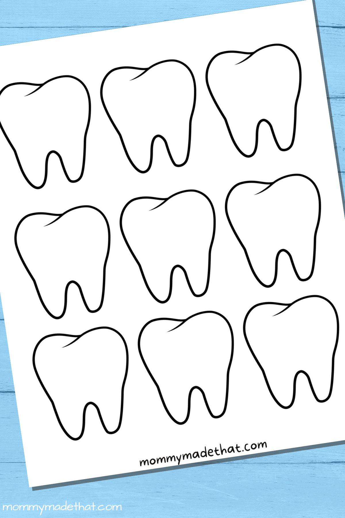 Tooth Template Printout