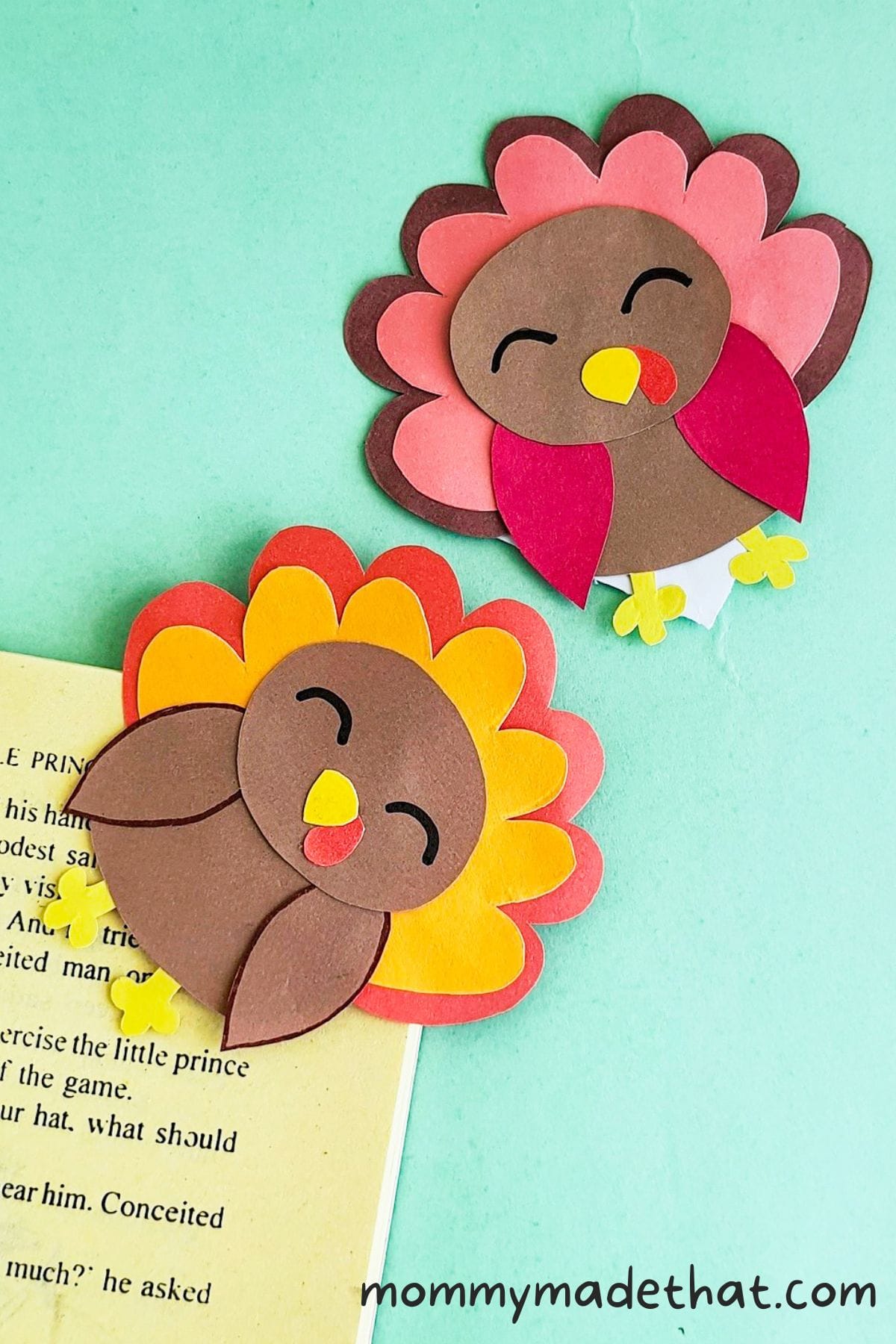 Adorable Turkey Bookmarks (Plus Free Printable Template)