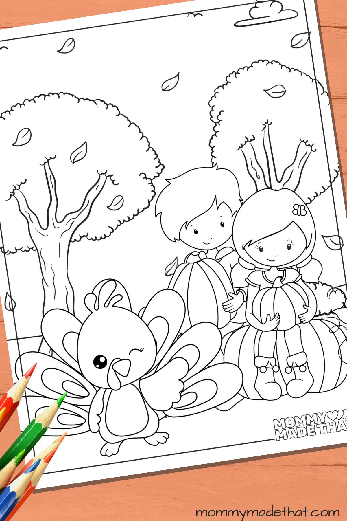 kids turkey coloring pages