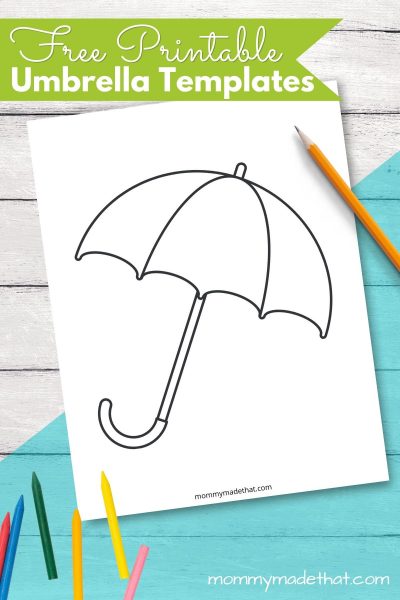 Umbrella Template and Outlines (Free Printables!)