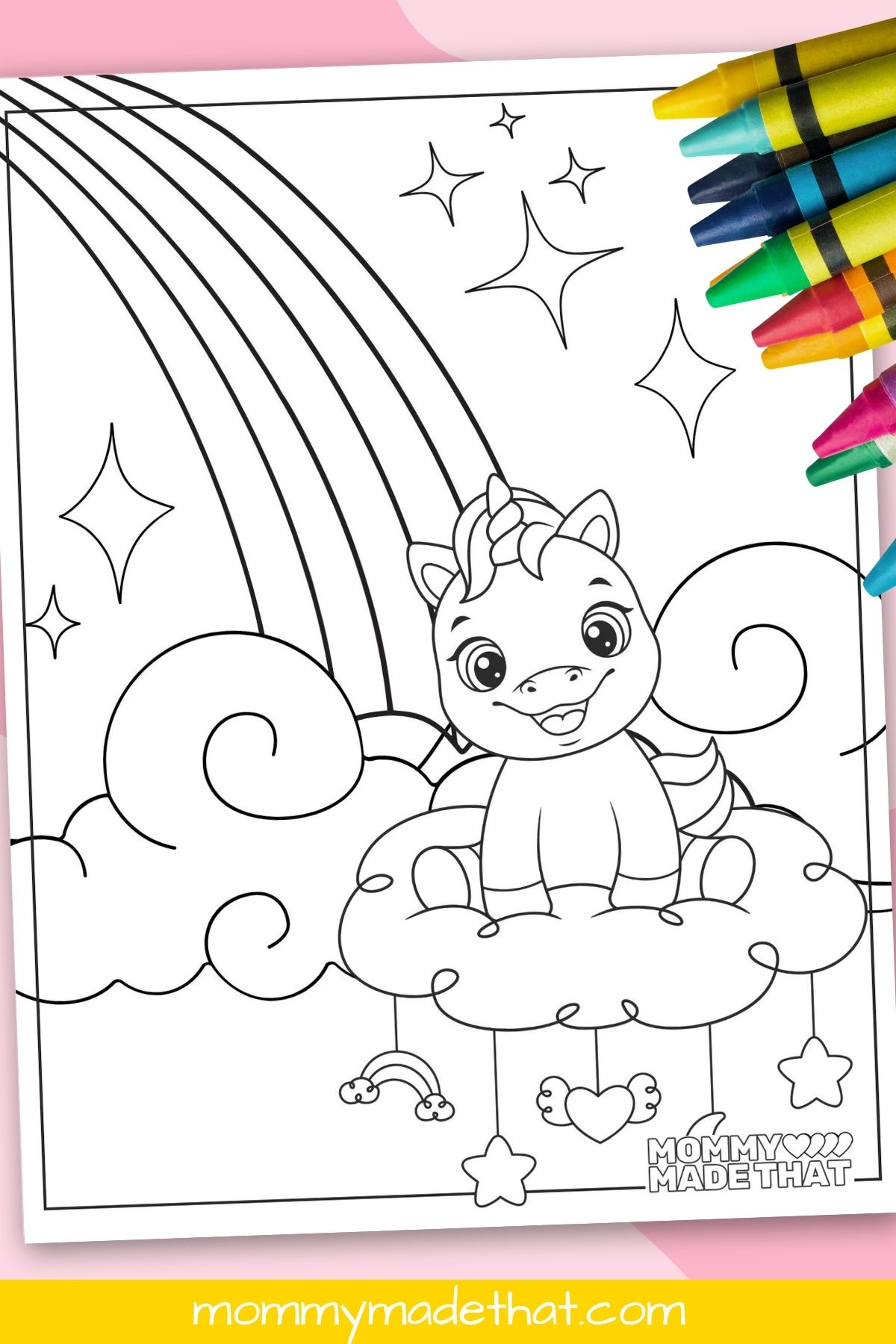 rainbow unicorn coloring pages